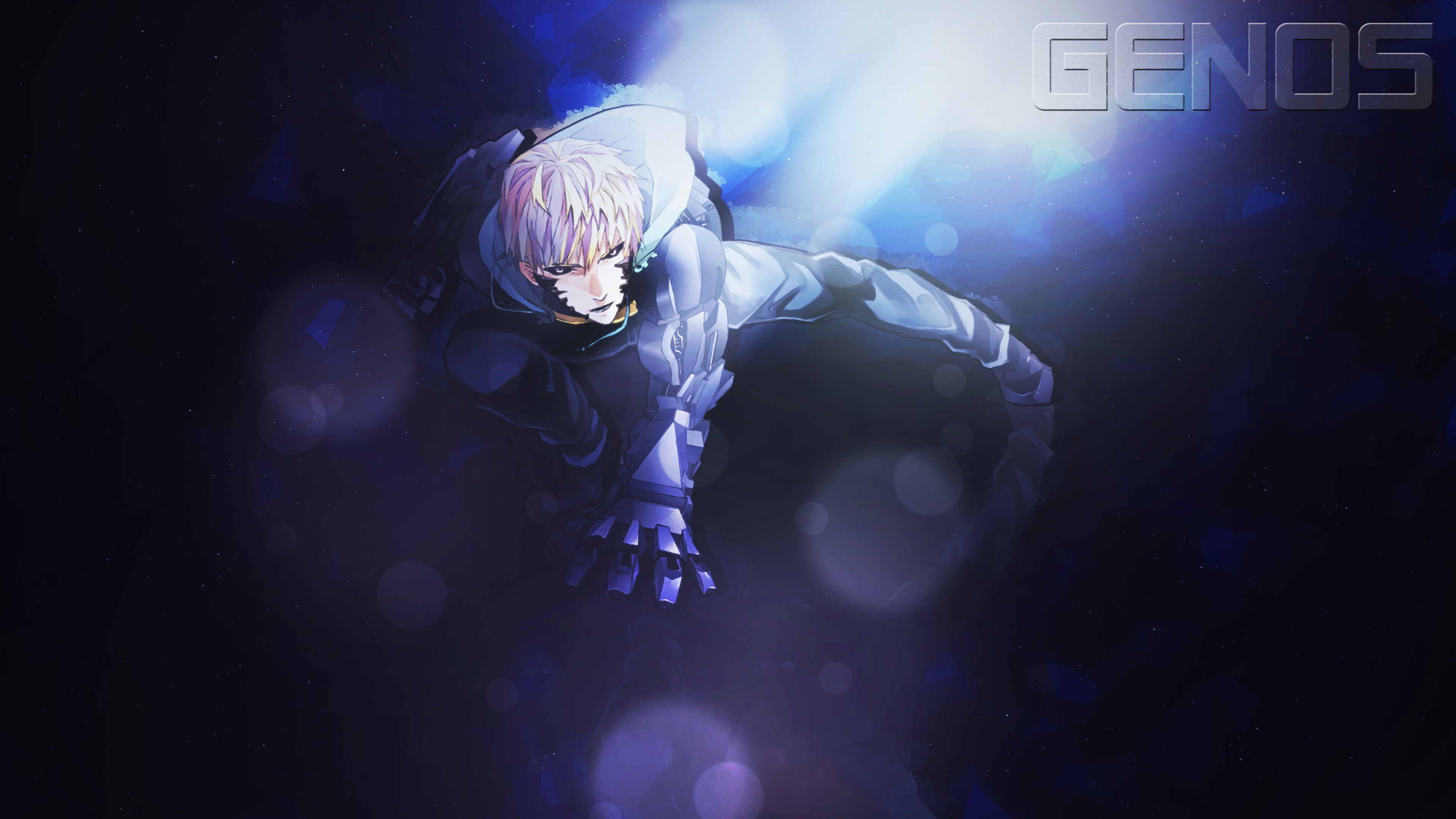 Genos: One-Punch Man, An extremely serious character rarely if ever making jokes. 3840x2160 4K Wallpaper.