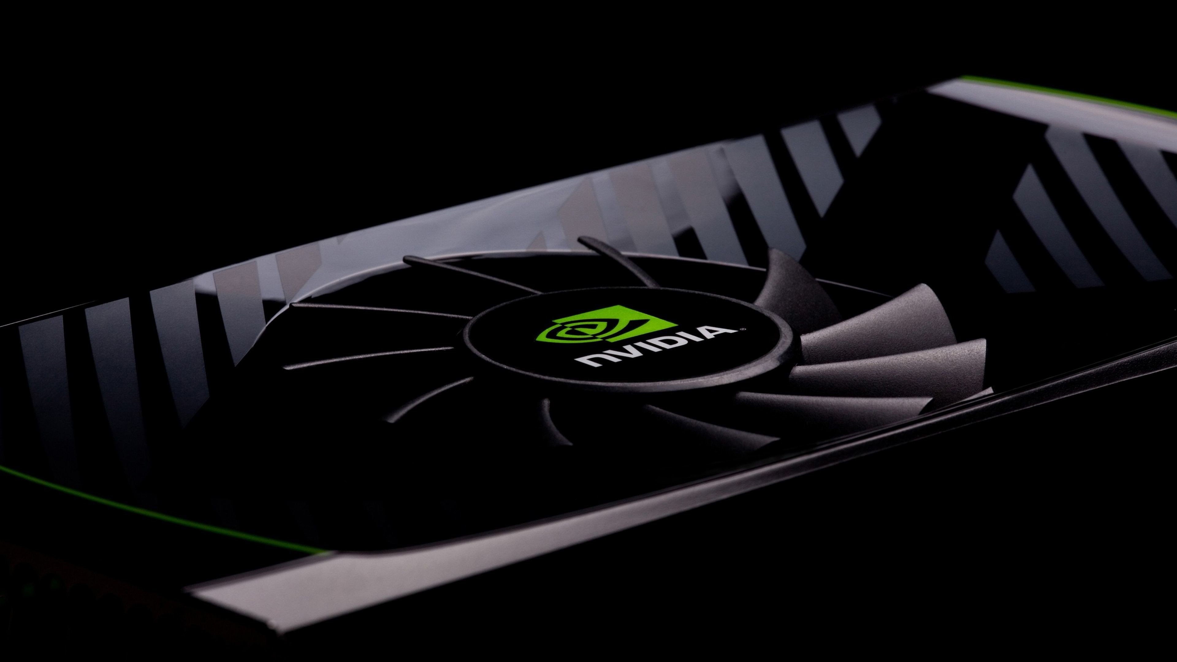 Nvidia: Graphics processing units and video cards, GeForce, Quadro. 3840x2160 4K Background.