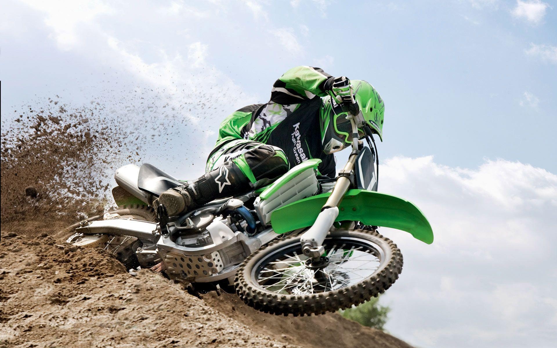 Kawasaki motocross, HD wallpapers, High-speed action, Adrenaline rush, 1920x1200 HD Desktop