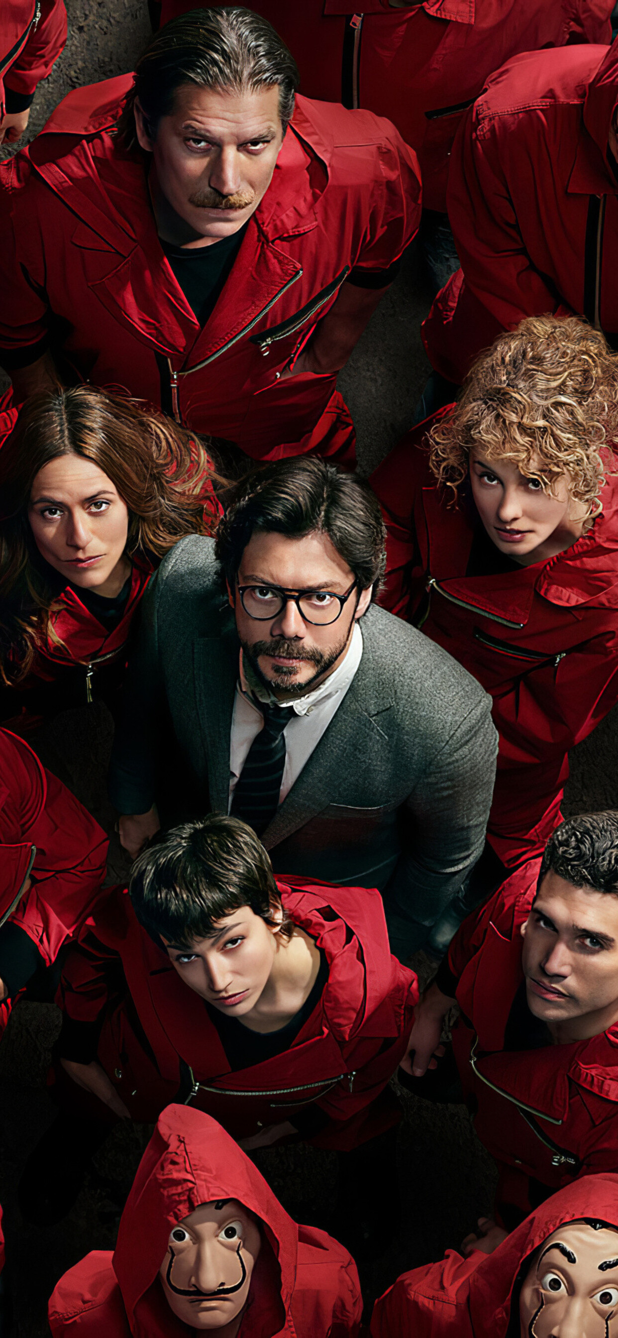 Netflix: Money Heist, Season 4, Allowing the members to watch TV shows and movies on an internet-connected device. 1250x2690 HD Wallpaper.
