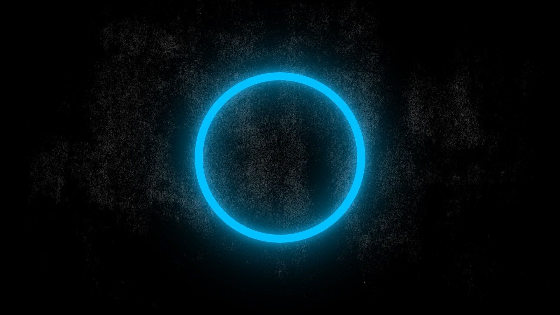 Glow in the Dark: Astronomical object, Neon circle, Art. 1920x1080 Full HD Background.
