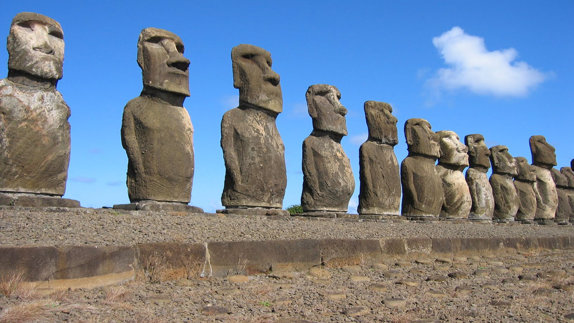 Easter Island, Enigmatic Moai statues, Sacred traditions, Mystical allure, 1920x1080 Full HD Desktop