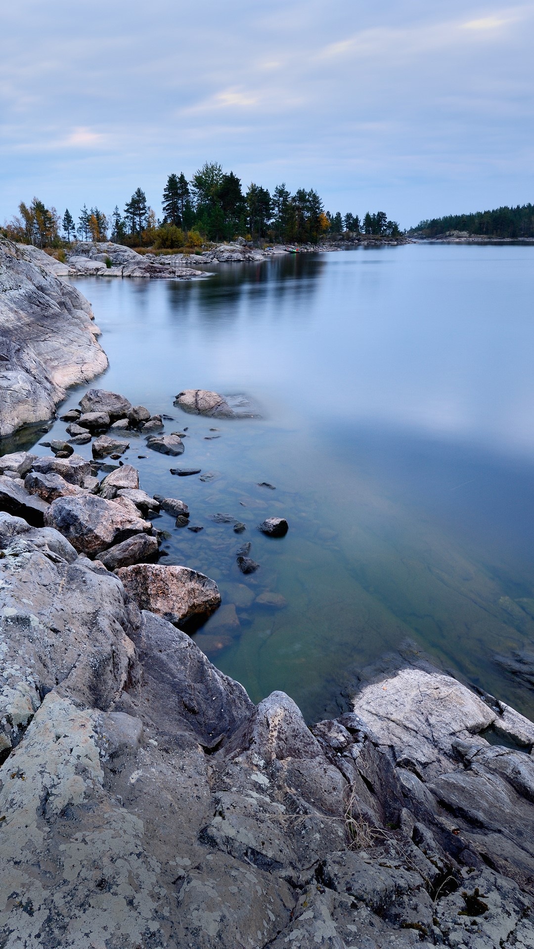 Ladoga Lake, Karelia Russia, Iso Koirasaari island, Serene nature, 1080x1920 Full HD Handy