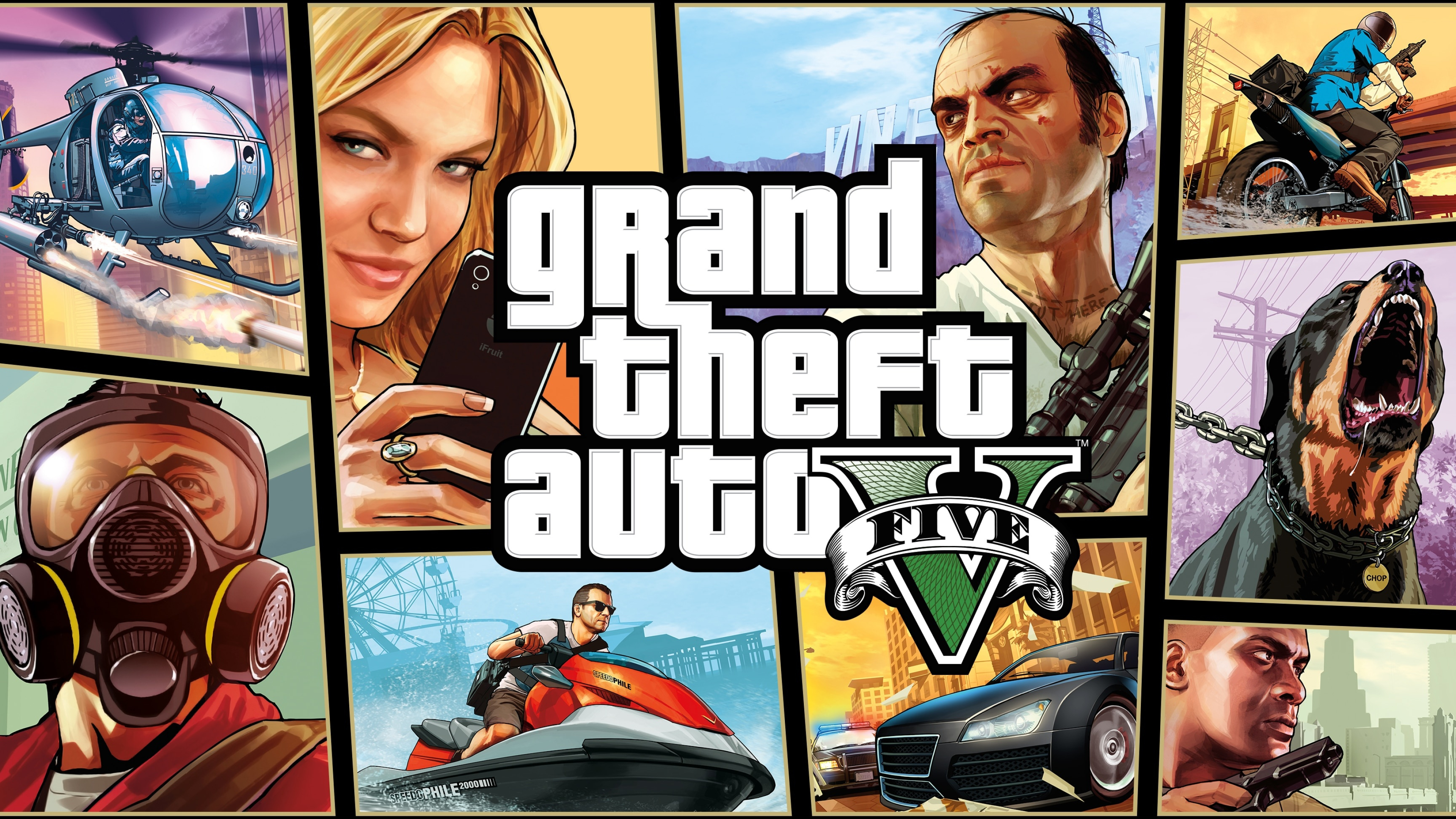 Grand Theft Auto V, Iconic game, Endless possibilities, Thrilling storyline, 3840x2160 4K Desktop