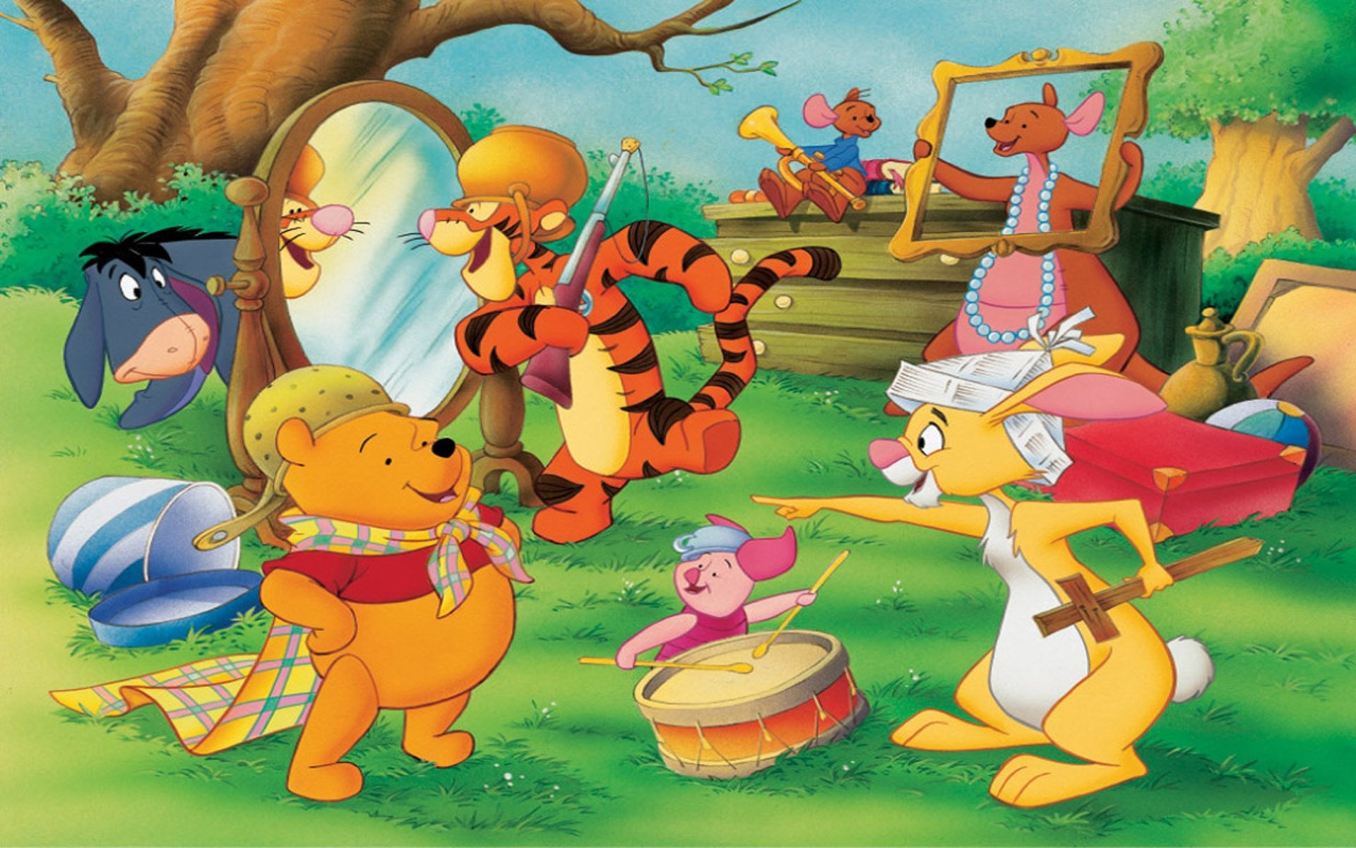 Winnie the Pooh characters, Colorful wallpapers, Animated series, 1920x1200 HD Desktop