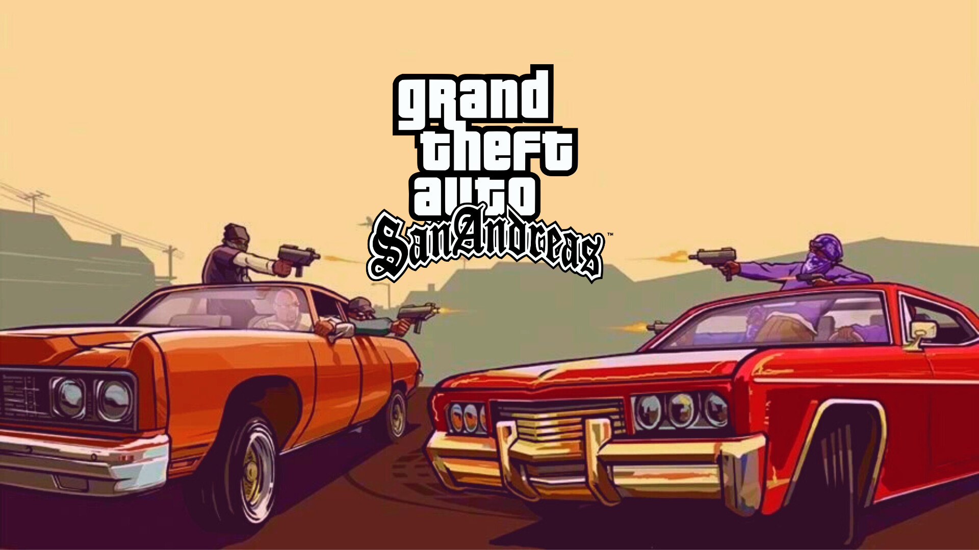 Grand Theft Auto: San Andreas: GTA: SA, RPG, The main character called CJ. 1920x1080 Full HD Background.