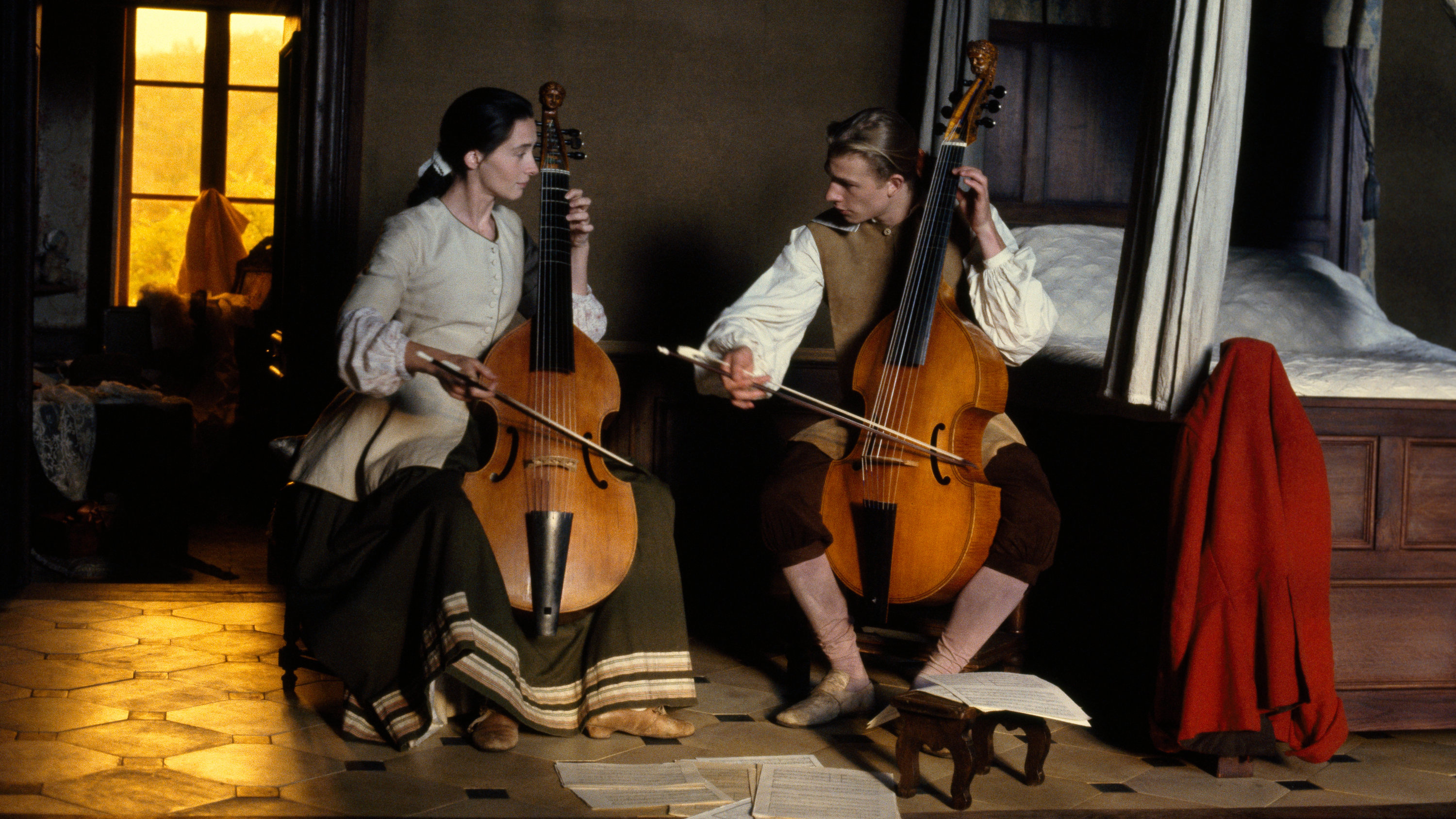 Viola da Gamba: All the Mornings of the World, French Film, Based On The Book By Pascal Quignard, Directed by Alain Corneau, 1991, Instrument Revival. 3000x1690 HD Background.