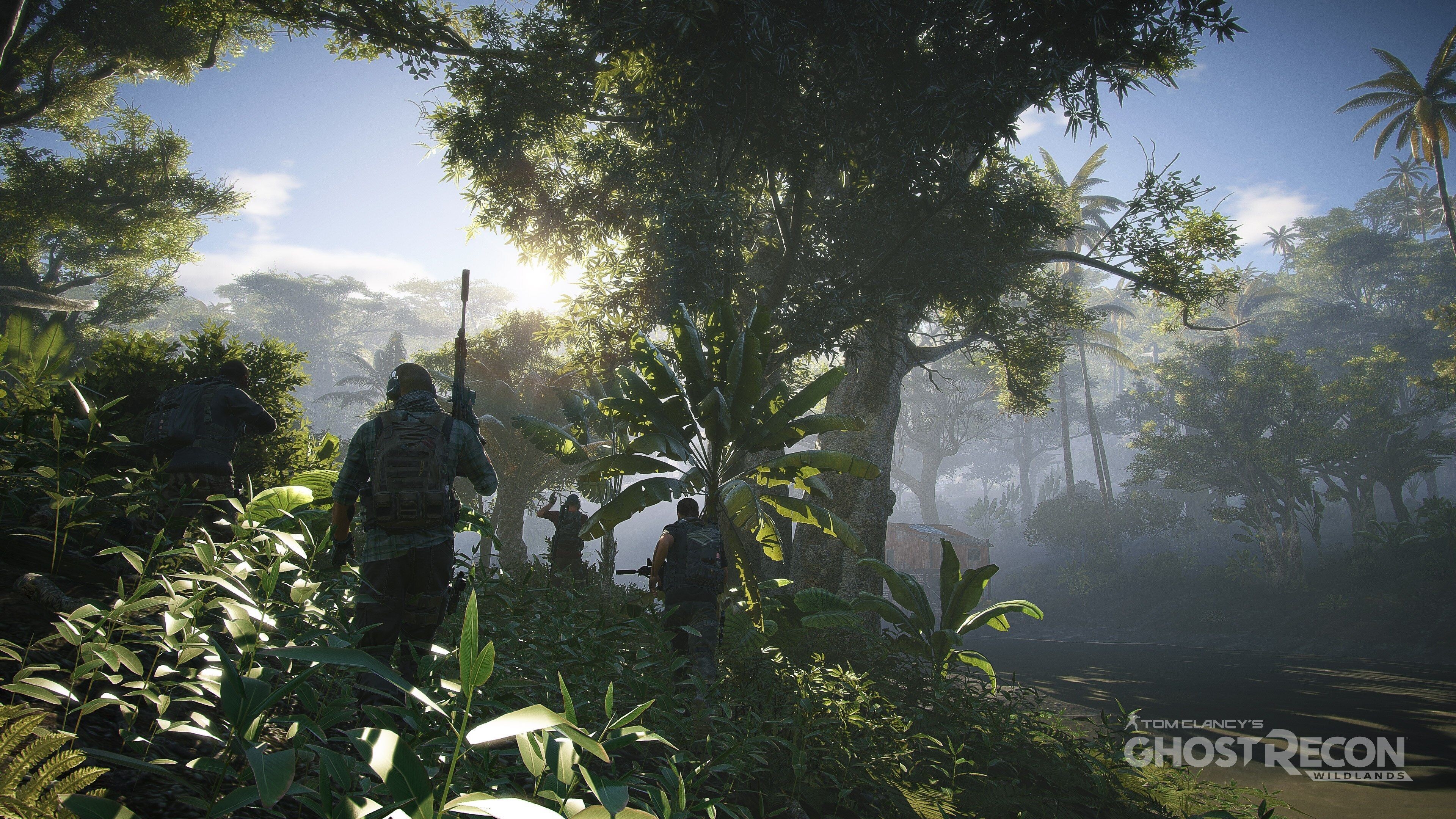 Ghost Recon: Wildlands: Predator, The joint operation squad looks for the Predator in Bolivian jungles, Downloadable pack. 3840x2160 4K Background.