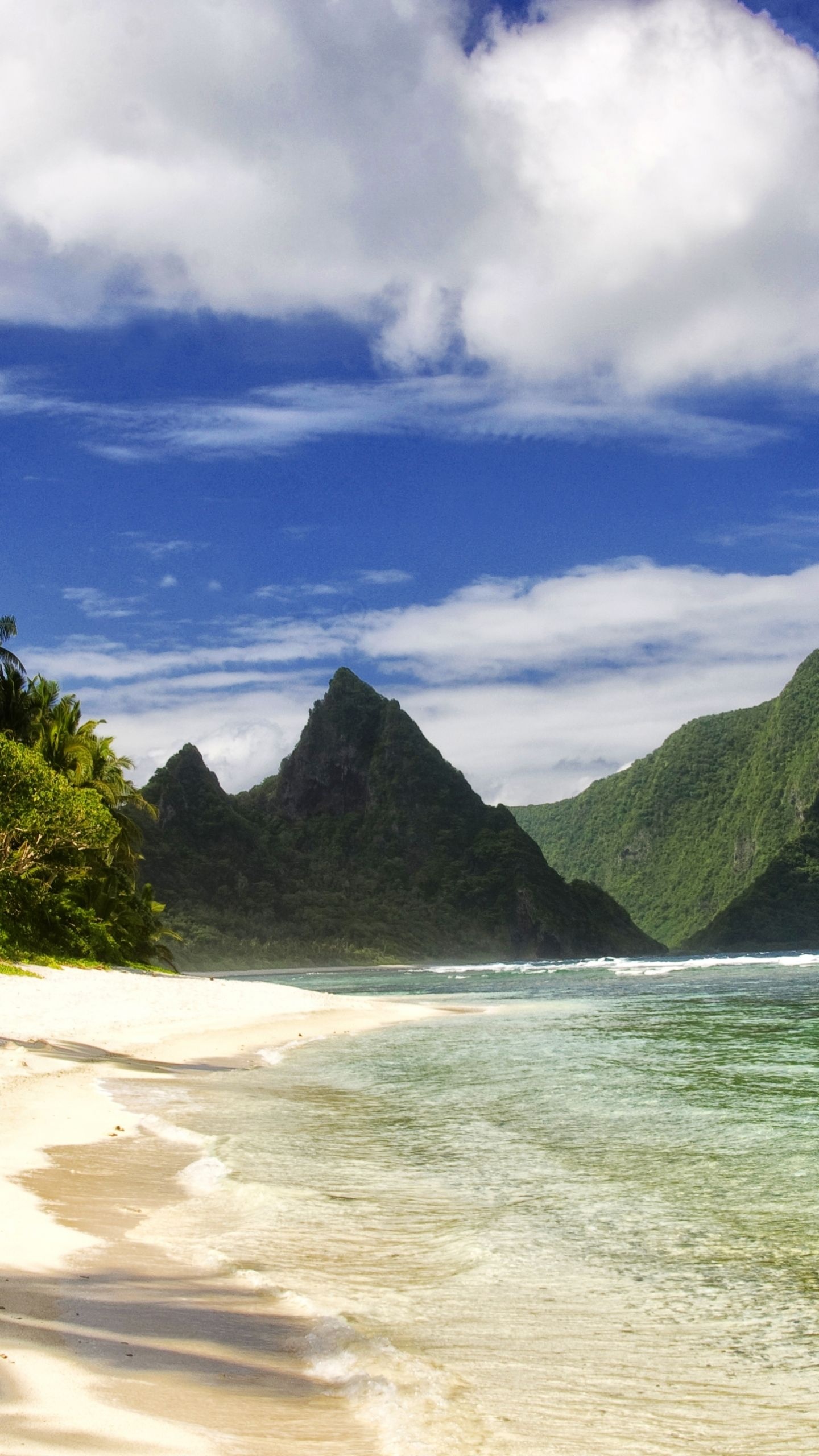 American Samoa Travels, Beach HD Wallpaper, Samantha Tremblay, Serene Views, 1440x2560 HD Phone