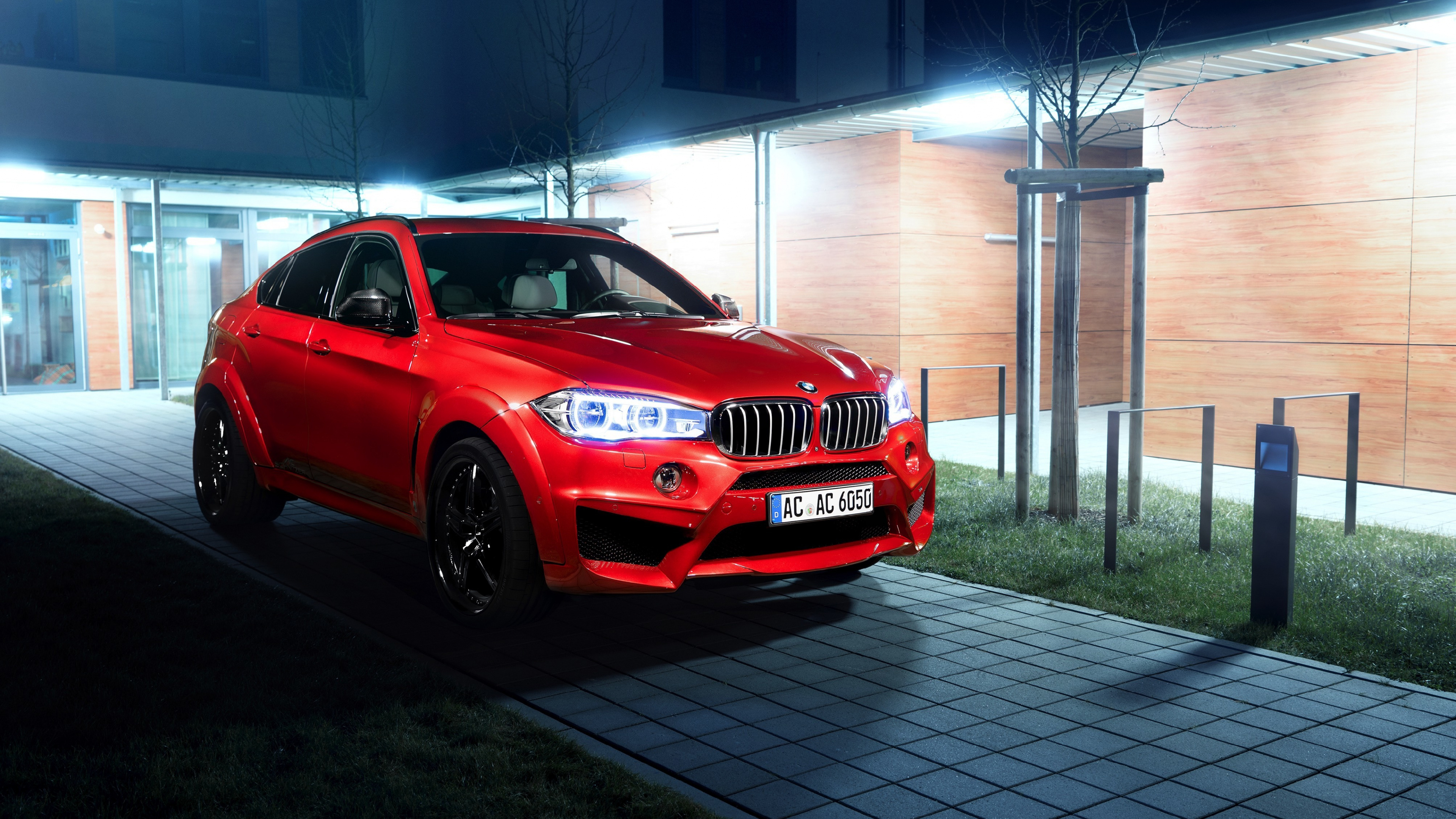 BMW X6, Red luxury car, High-definition wallpaper, Exquisite craftsmanship, 3840x2160 4K Desktop