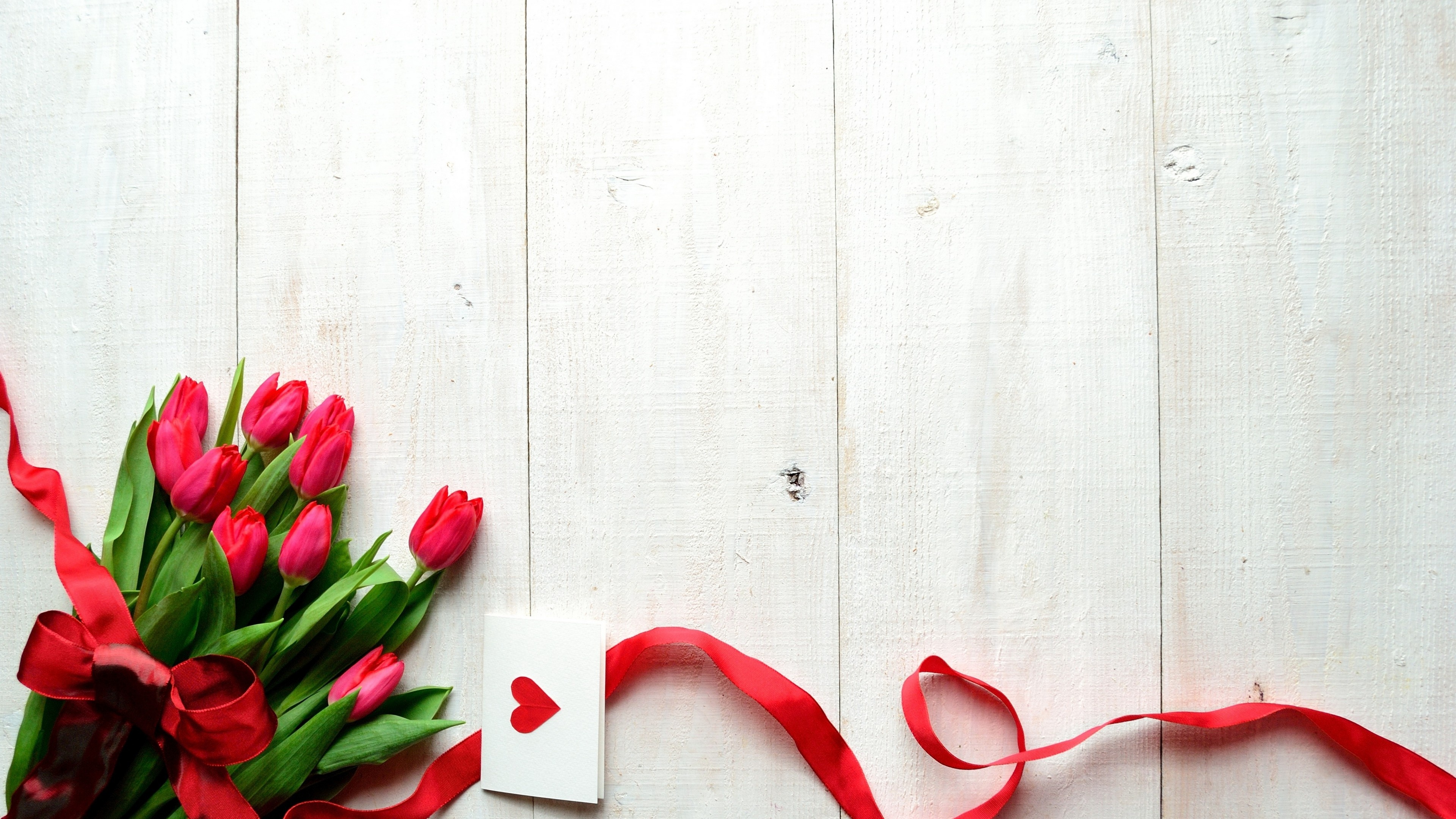 Beautiful Valentine's Day, Red 4K wallpaper, Love and nature, Romantic visuals, 3840x2160 4K Desktop