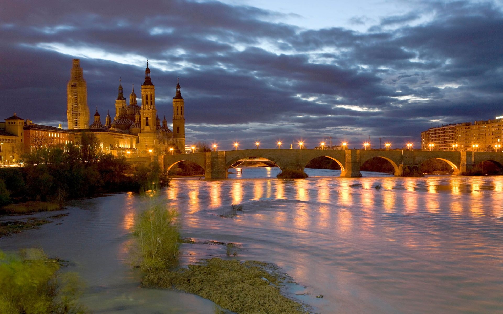Ebro River, Travels, Spain, Zaragoza, 1920x1200 HD Desktop