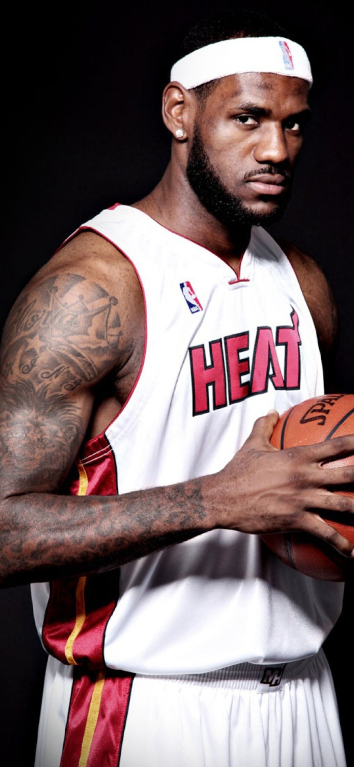 LeBron James: He has competed in 10 NBA Finals, the third most all time, Miami Heat. 1170x2540 HD Wallpaper.