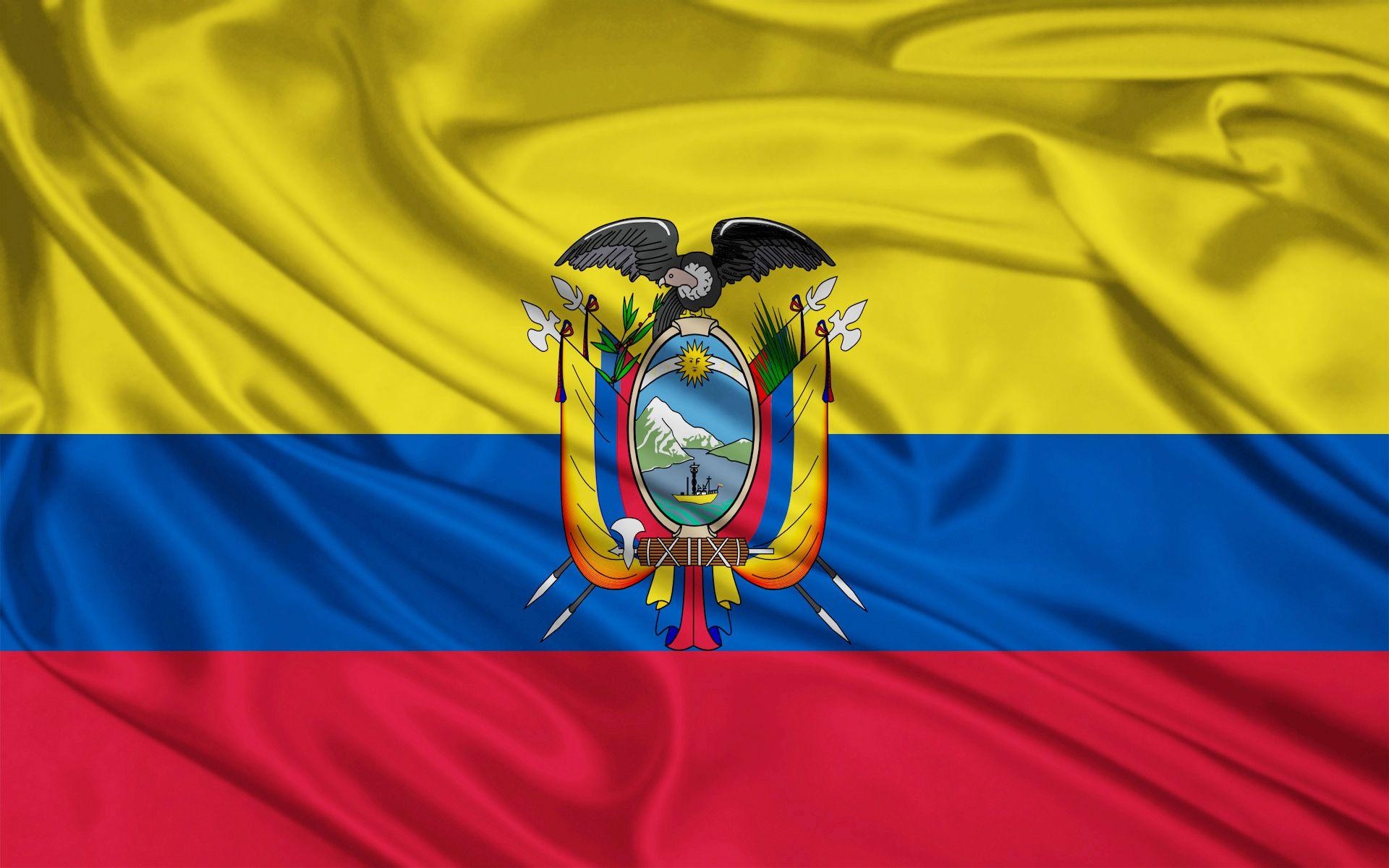 Ecuador: Ecuadorian flag, Coat of arms. 1920x1200 HD Wallpaper.