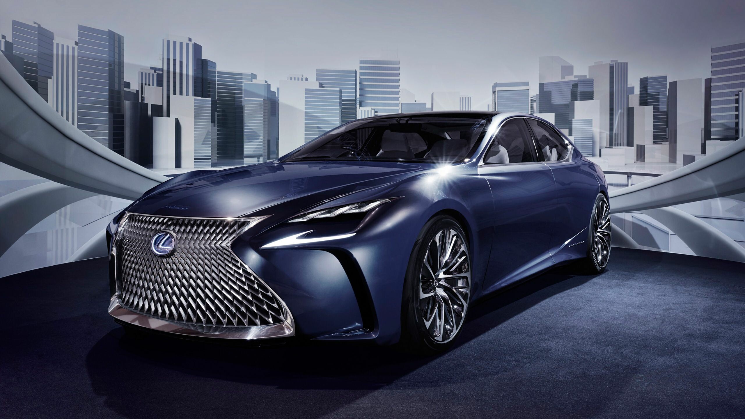 Lexus: Japan-based automobile company, The famous spindle grille. 2560x1440 HD Background.