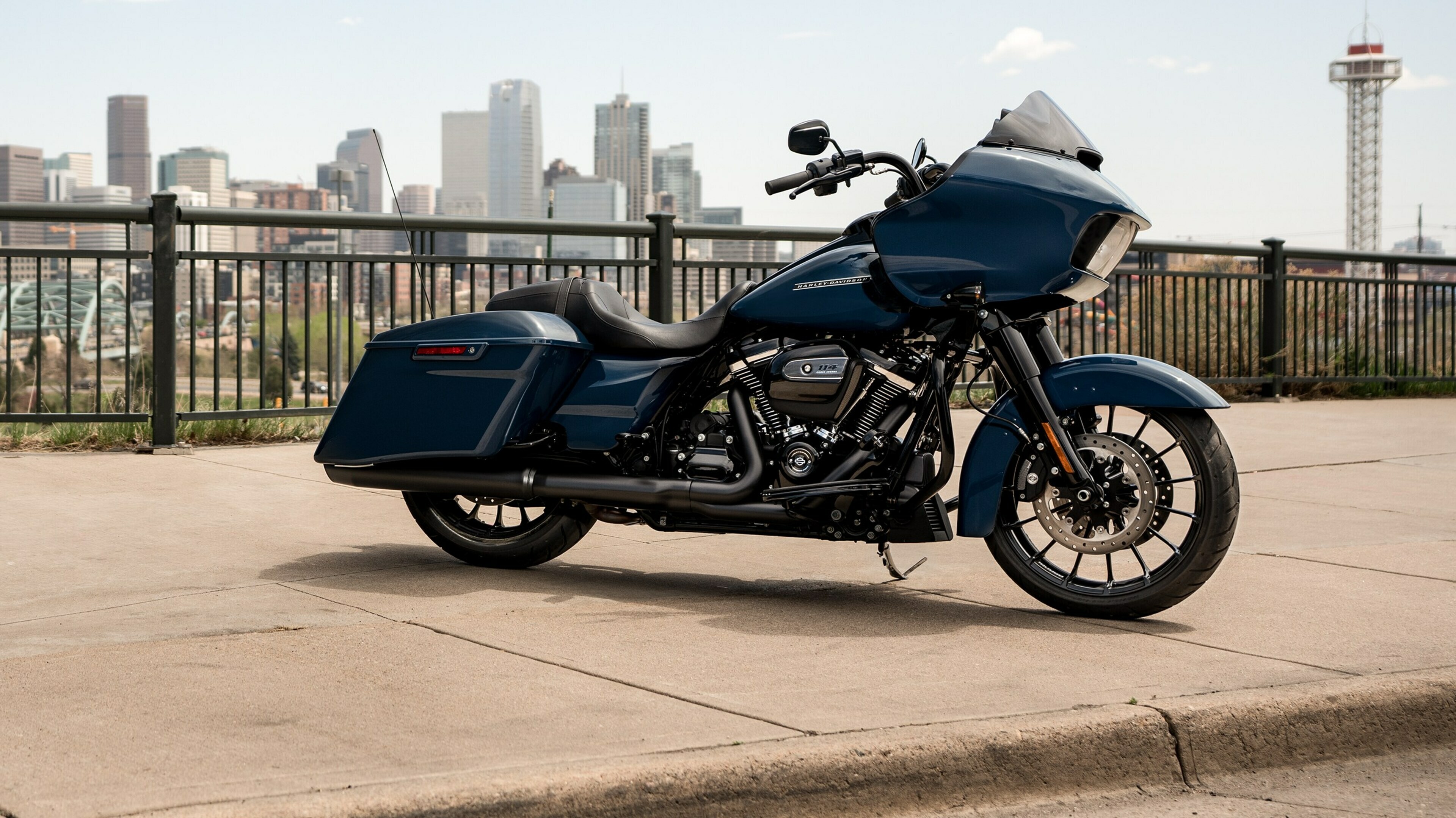 Harley-Davidson Glide: 2019 H-D model, Road Glide, The preferred touring model for customizing. 3840x2160 4K Background.