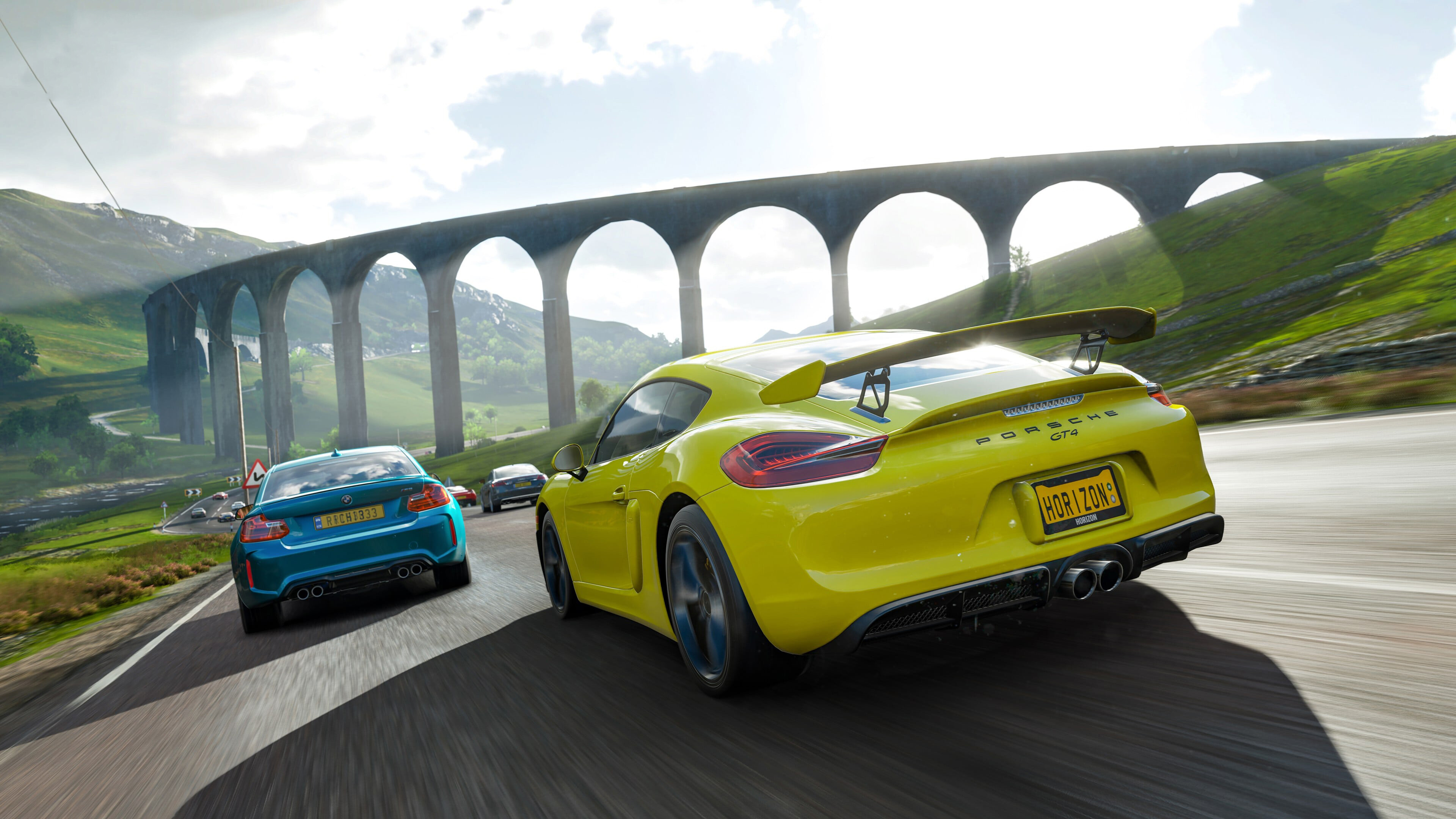 Forza Horizon: The game was nominated for three jury-voted awards at The Game Awards 2021, Porsche Gt4. 3840x2160 4K Wallpaper.