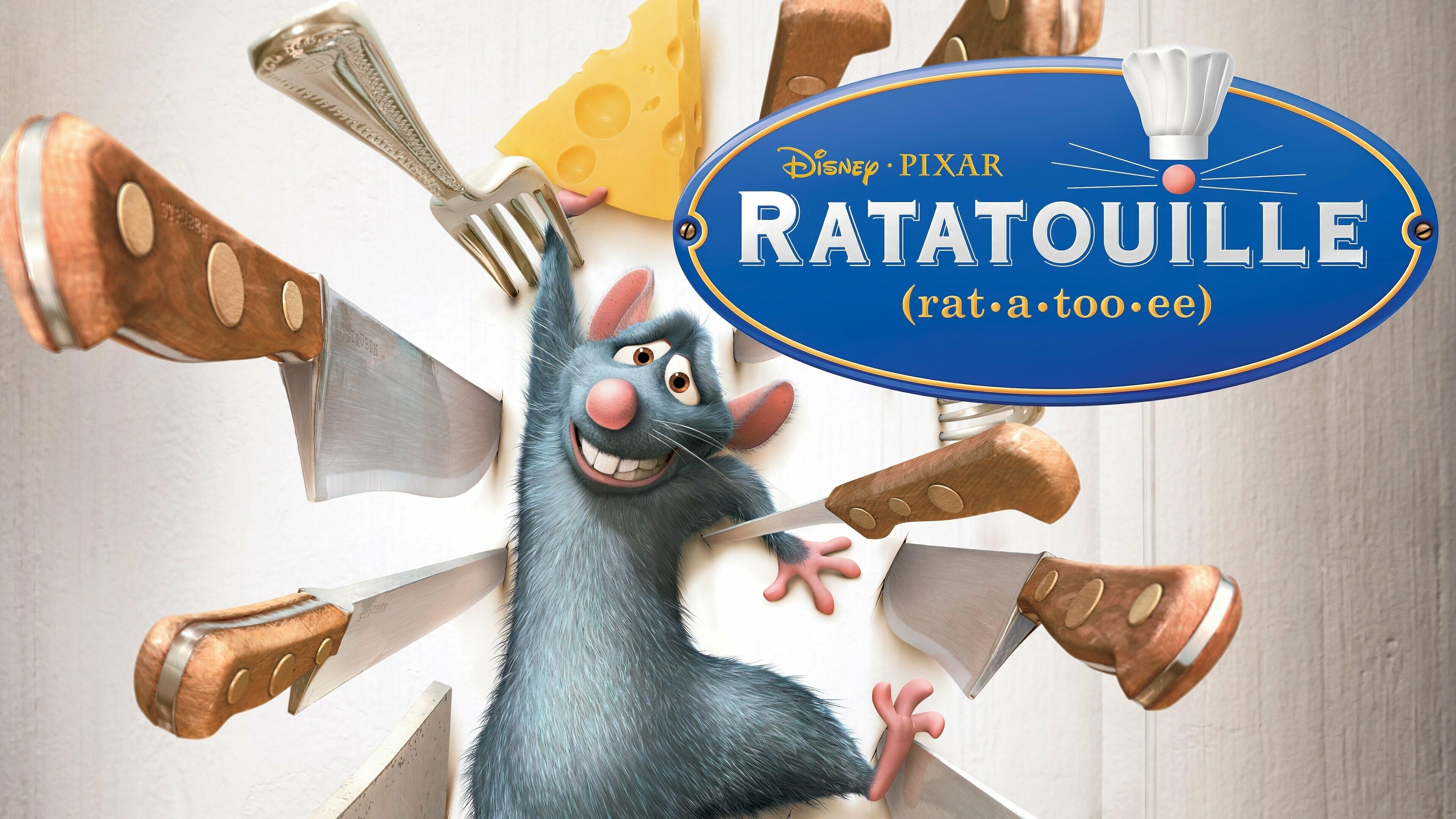 Ratatouille: A rat who can cook makes an unusual alliance with a young kitchen worker. 3840x2160 4K Wallpaper.