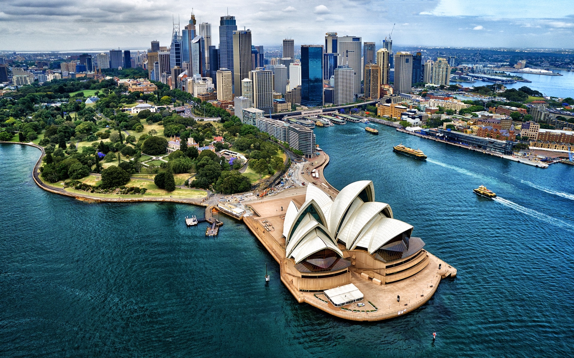 Sydney Opera House, Aerial view, Urban skyline, Macbook Pro wallpaper, 1920x1200 HD Desktop