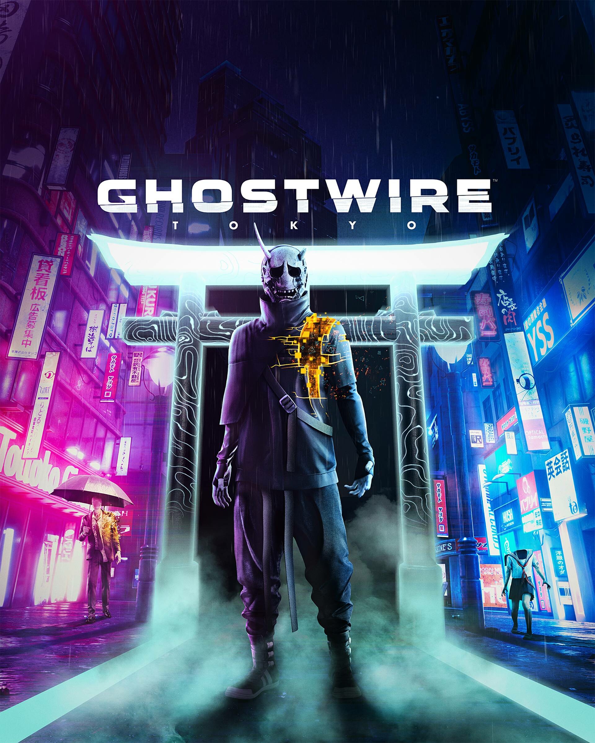 Ghostwire: Tokyo, Striking wallpapers, Captivating backgrounds, Supernatural aesthetics, 1920x2400 HD Handy