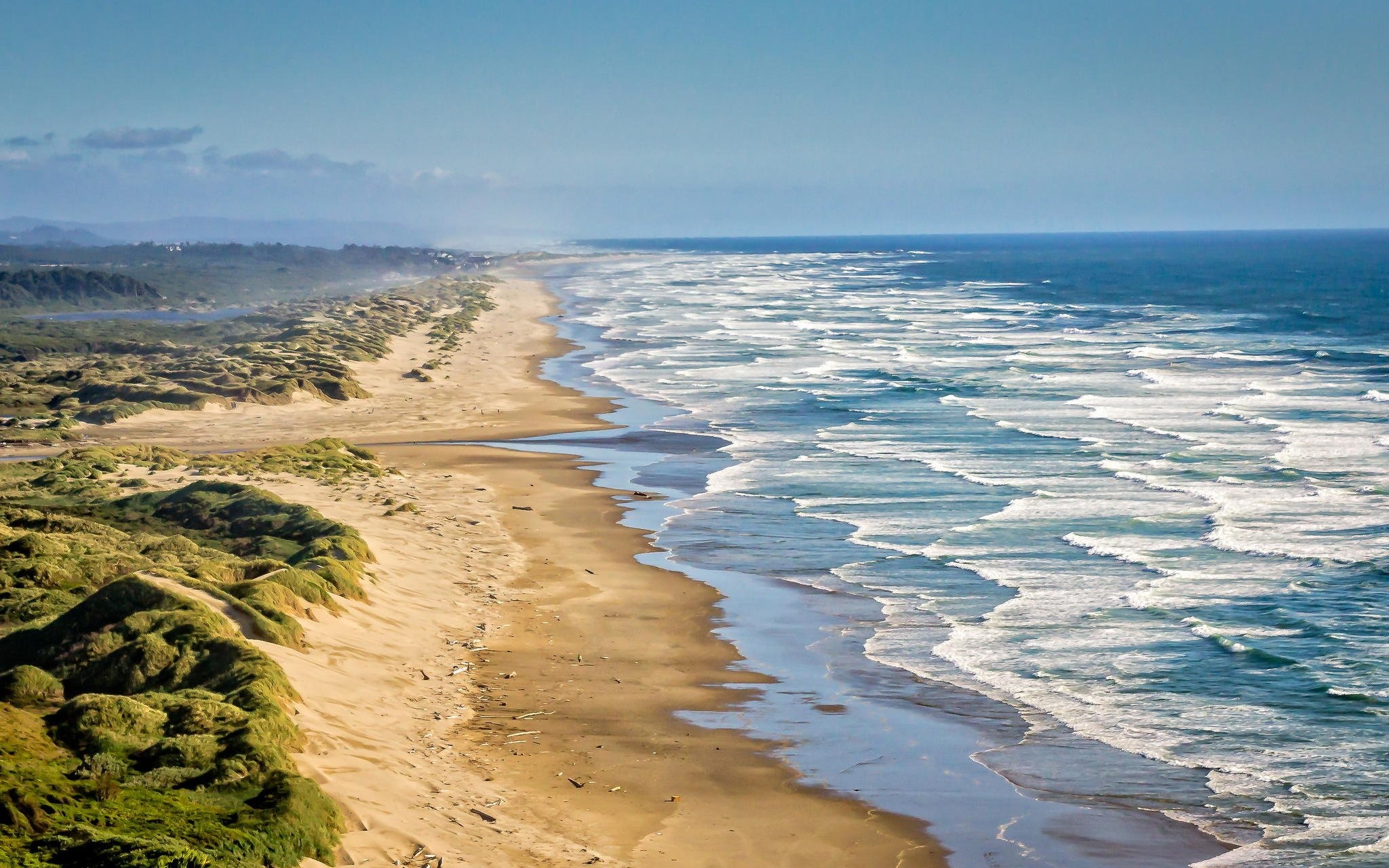Pacific Ocean, Landscape, Surf waves, Coast, 2050x1280 HD Desktop