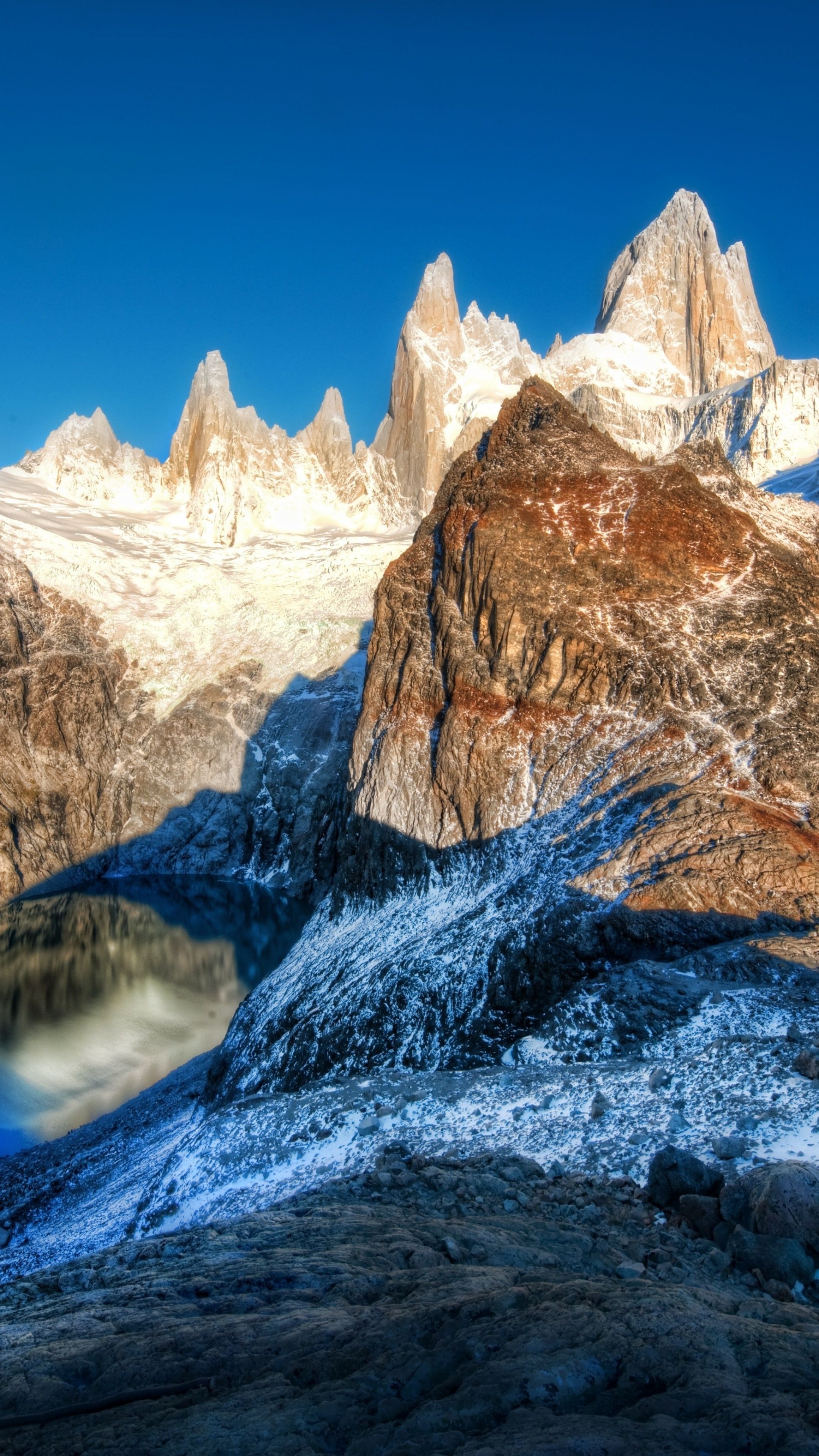 Andes, Mountain lake, Travel tourism, Nature, 2160x3840 4K Phone