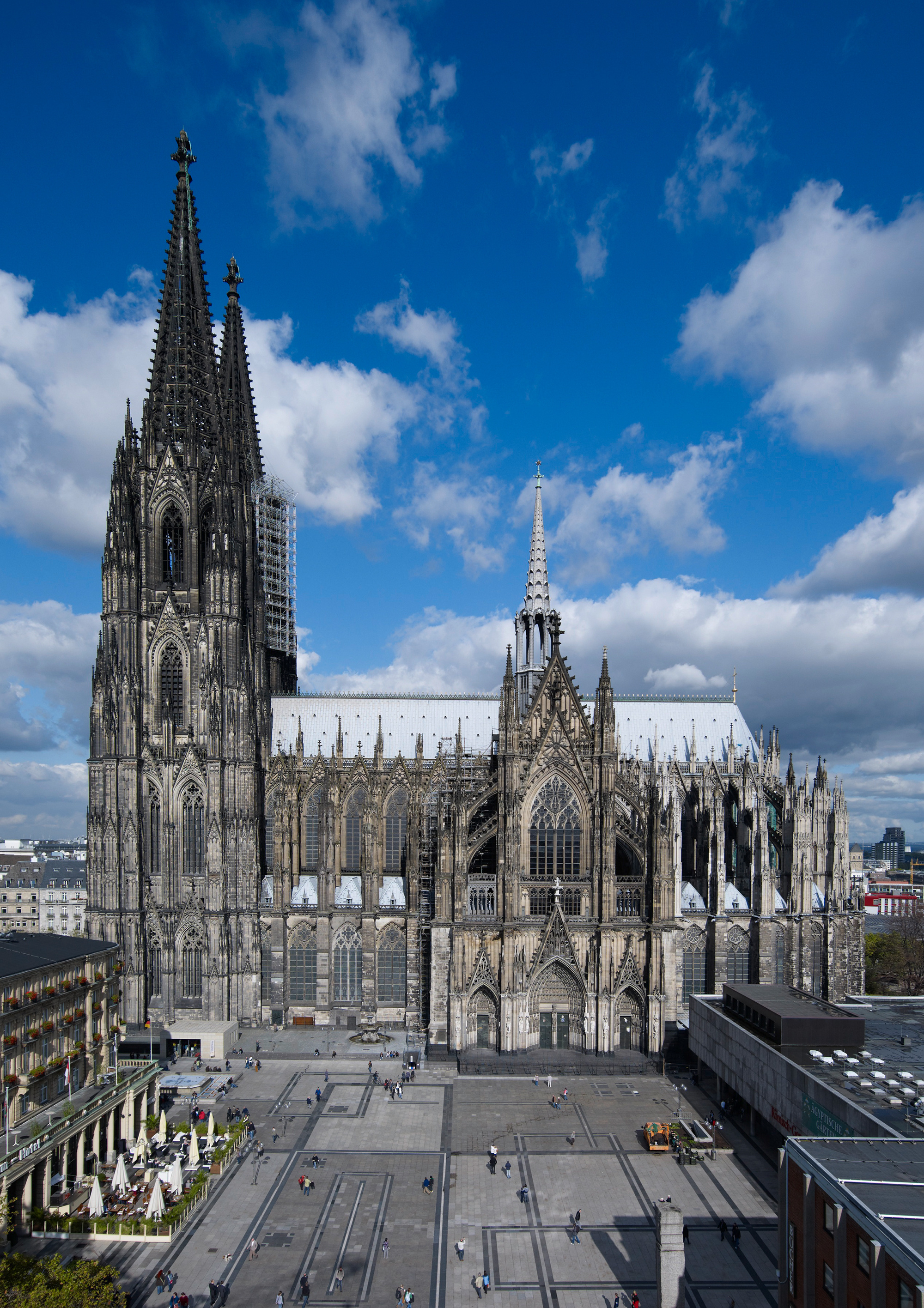 Cathedral: Cologne Church with cathedra, The administration of the Archdiocese of Cologne. 2000x2840 HD Background.
