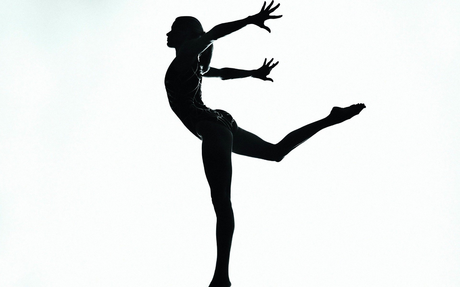 Acrobatic Sports: Black and white, Grace, Minimalistic, Athletic body shape. 1920x1200 HD Wallpaper.