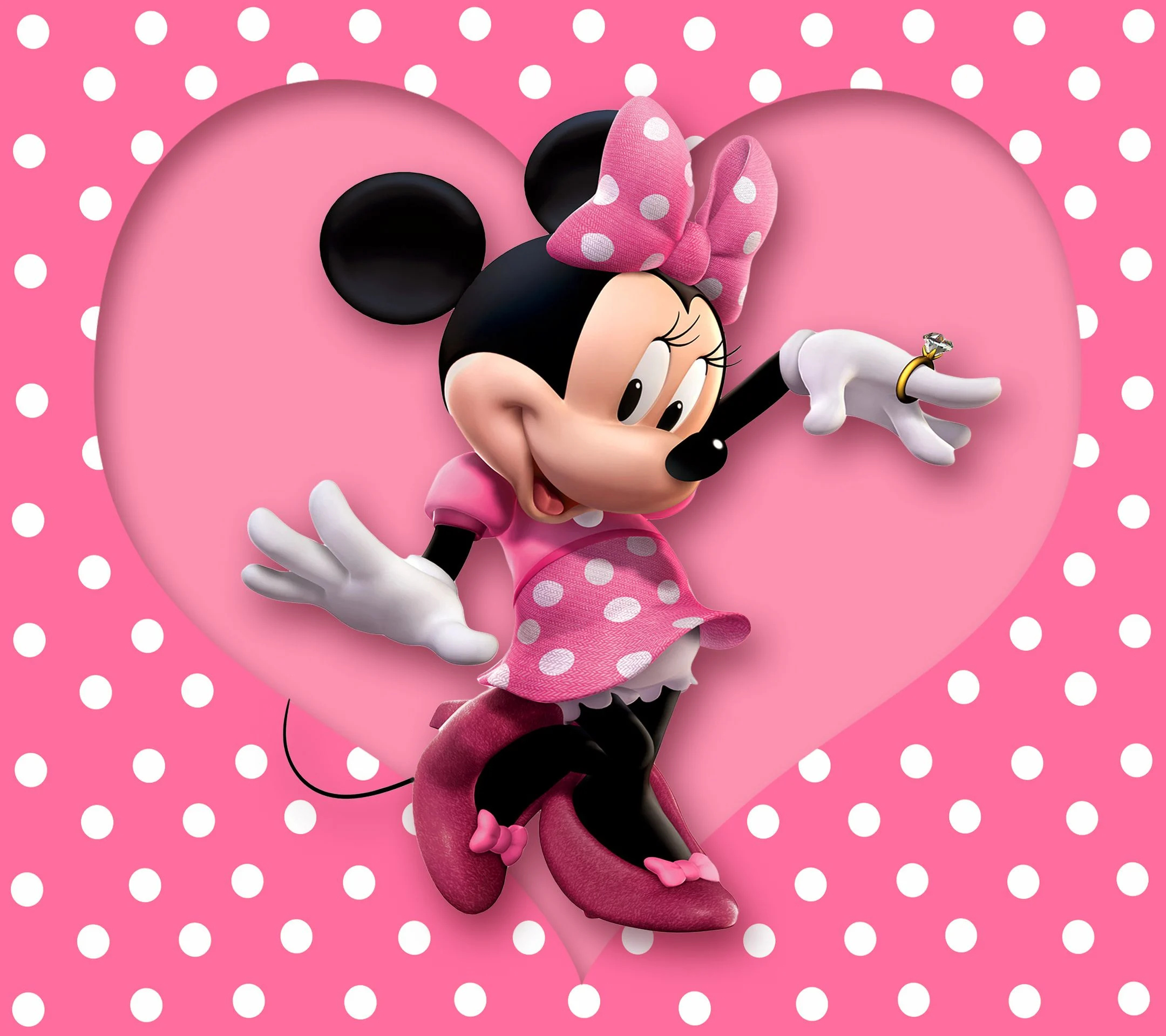 Minnie Mouse, Pink wallpapers, Iconic red dress, 2022 update, 2160x1920 HD Desktop