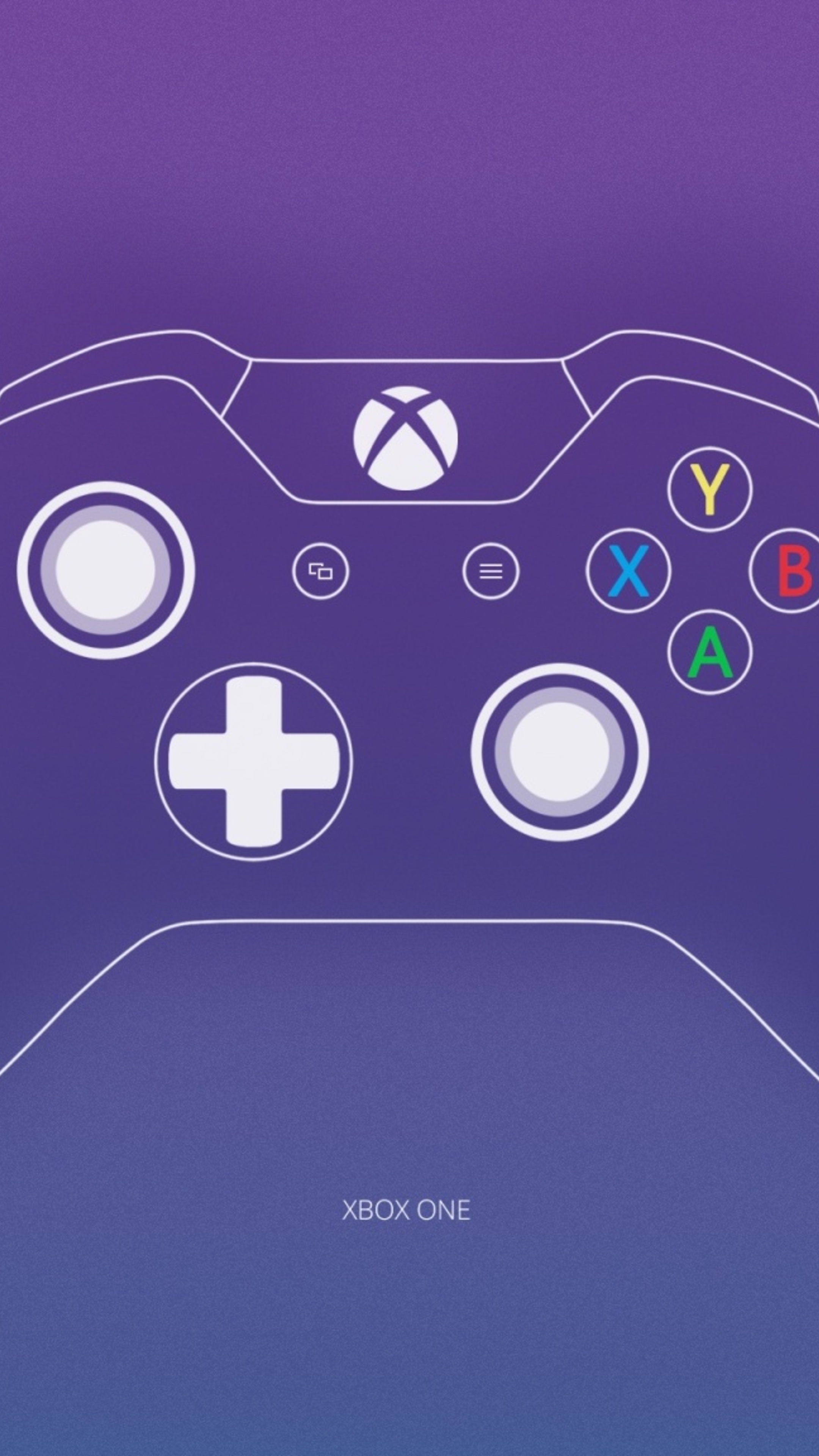 Xbox: A controller, Digital buttons, Analog triggers, Minimalistic. 2160x3840 4K Wallpaper.