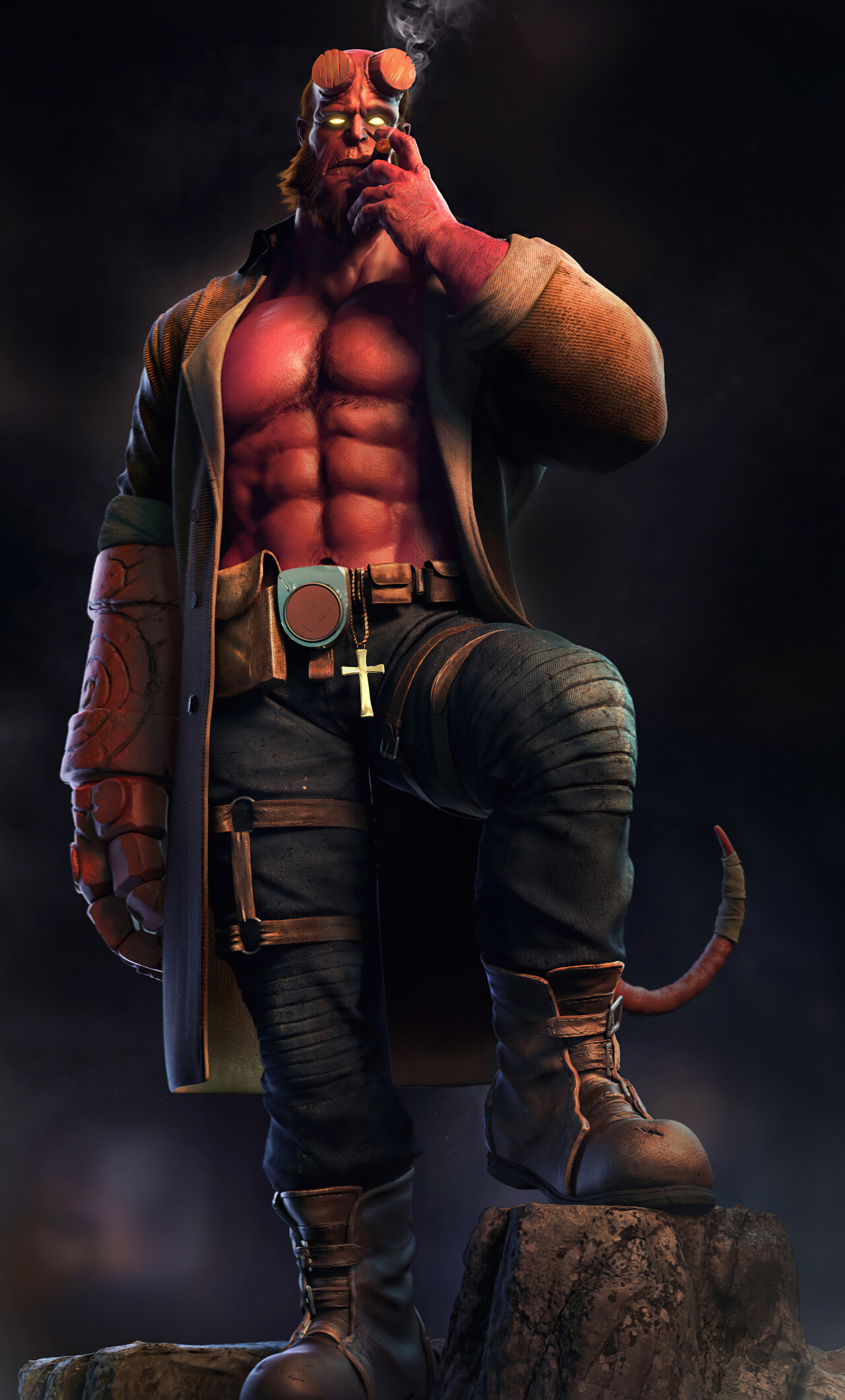 Hellboy 2020, Artworks, iPhone 6, Pictures, 1280x2120 HD Phone