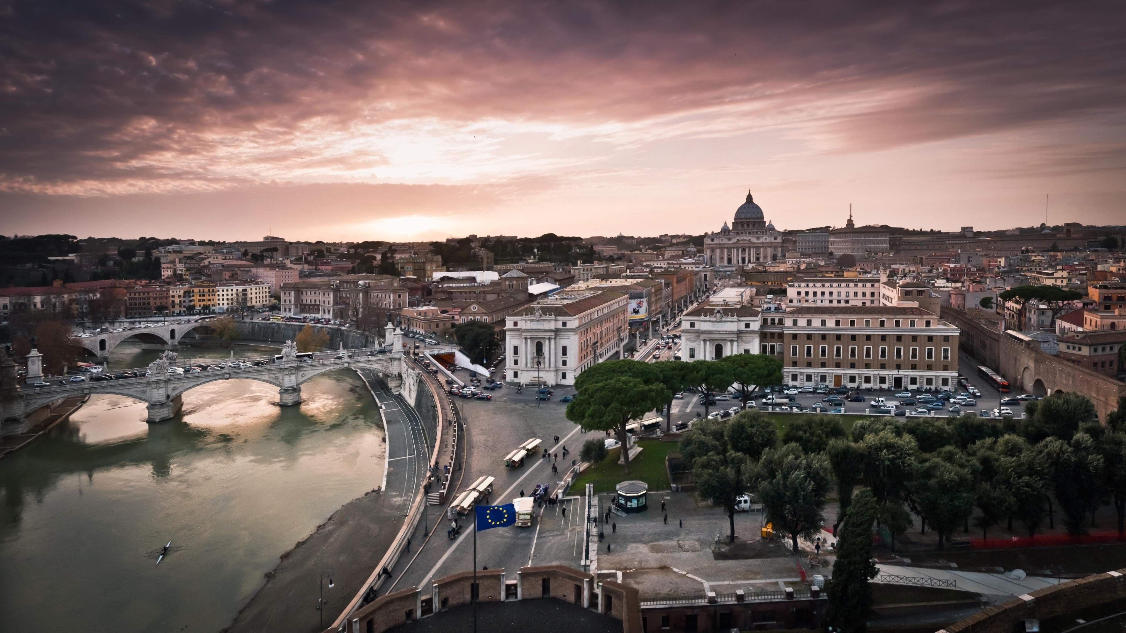 Vatican City, Rome, Cityscape, Aerial View, 3840x2160 4K Desktop
