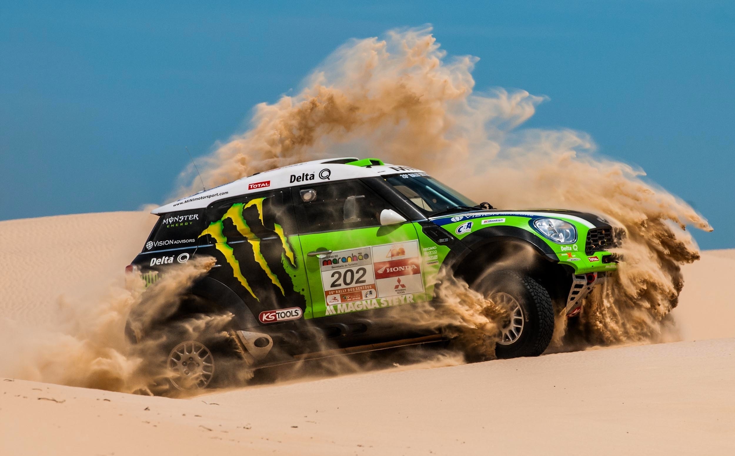 Dakar Rally, X-Raid Mini Cooper, Off-road race, AWD, 2500x1560 HD Desktop