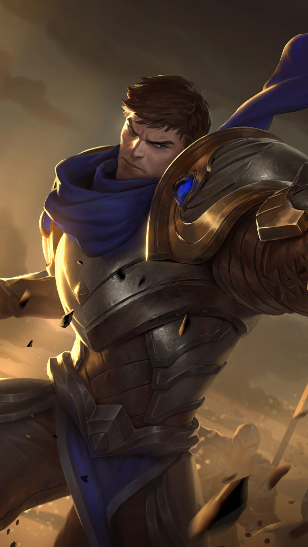 Garen: A proud and noble soldier of Demacia, The son of Pieter Crownguard, The sword-captain. 1080x1920 Full HD Wallpaper.