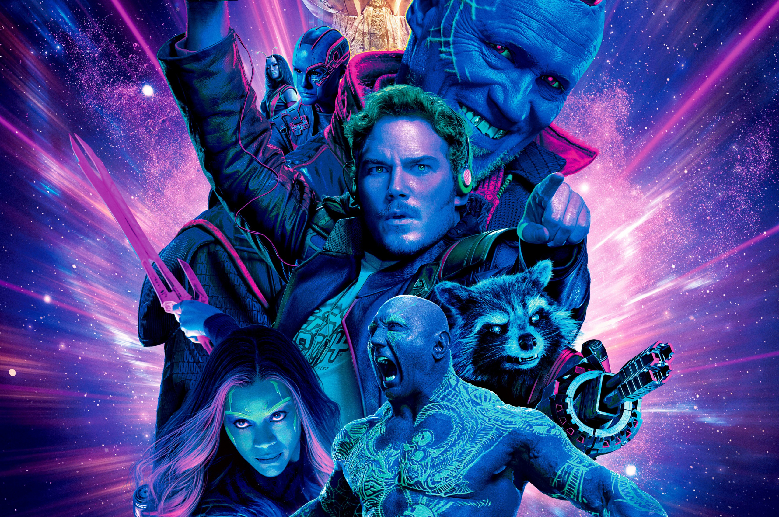 Guardians of the Galaxy Vol 2, Star Lord, Gamora, Drax, 2560x1700 HD Desktop