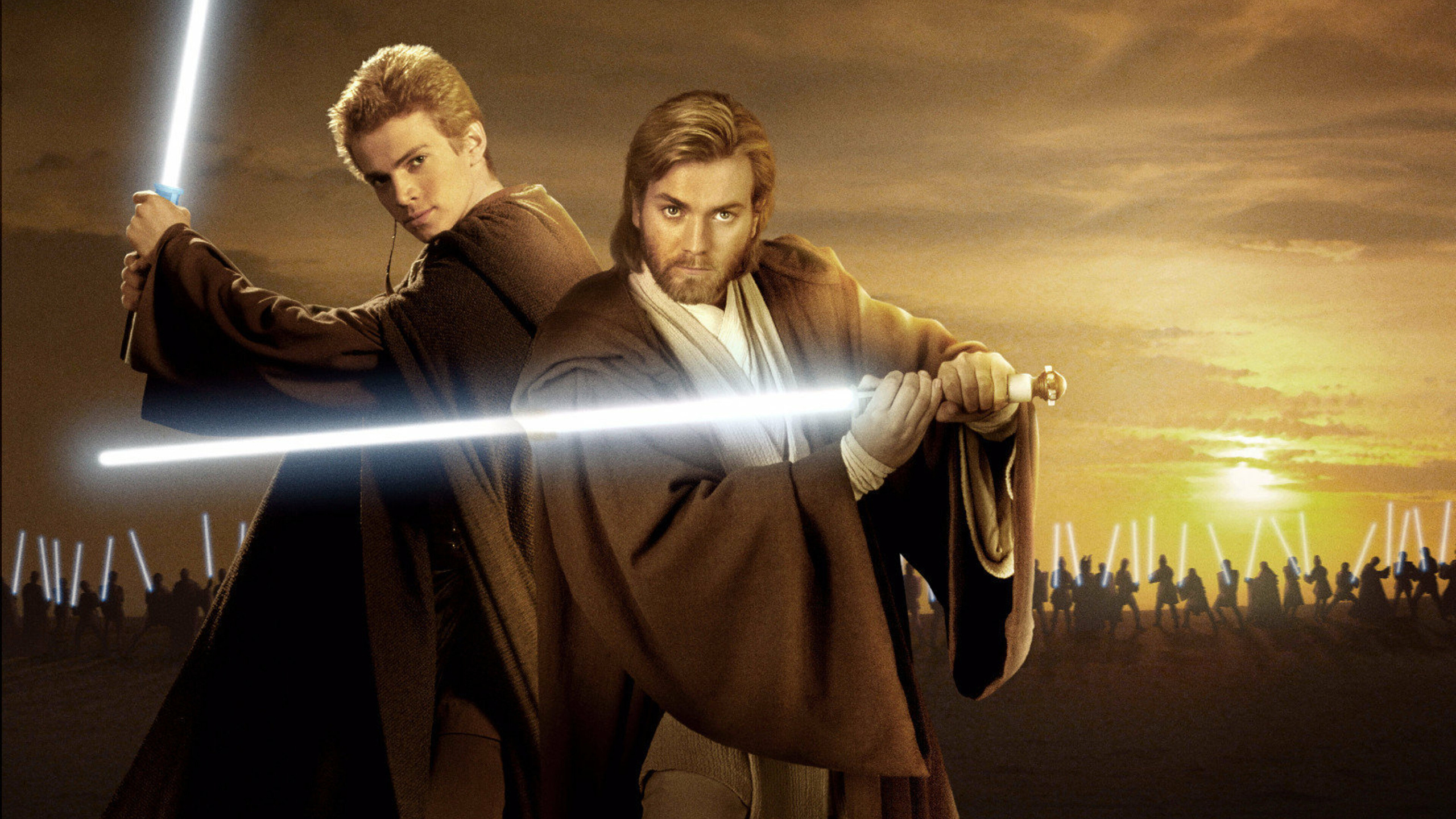 Anakin Skywalker, Ewan McGregor, Hayden Christensen, Obi Wan Kenobi, 2560x1440 HD Desktop