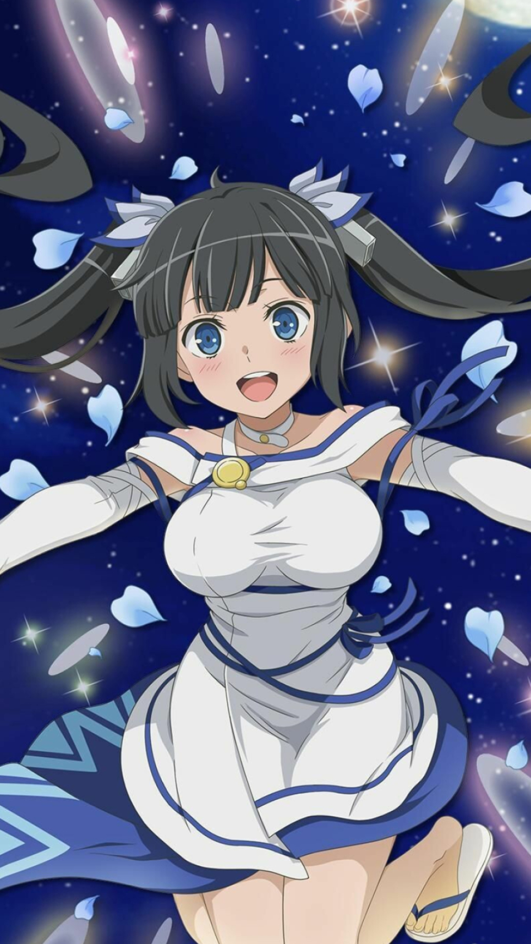 Is It Wrong to Try to Pick Up Girls in a Dungeon?: Japanese light novel series, Hestia, Goddess. 1080x1920 Full HD Background.