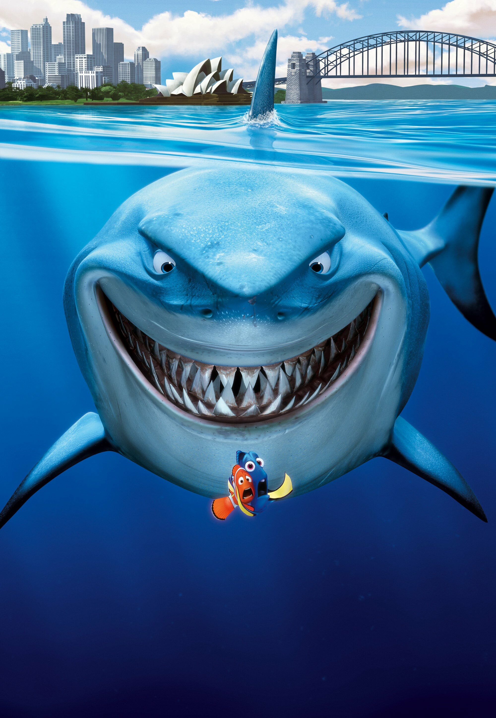 Finding Nemo: Bruce, A great white shark and a supporting character in Disney/Pixar's 2003 animated film. 2000x2900 HD Wallpaper.
