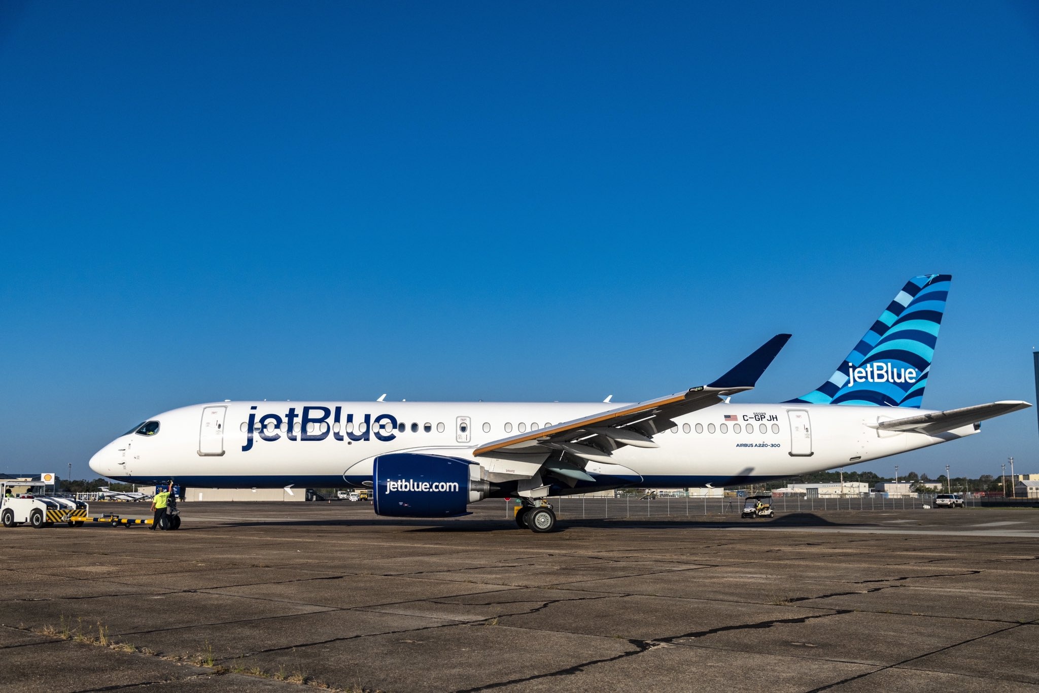 JetBlue Airways, First Airbus A220, Aircraft spotting, Aviation enthusiasts, 2050x1370 HD Desktop