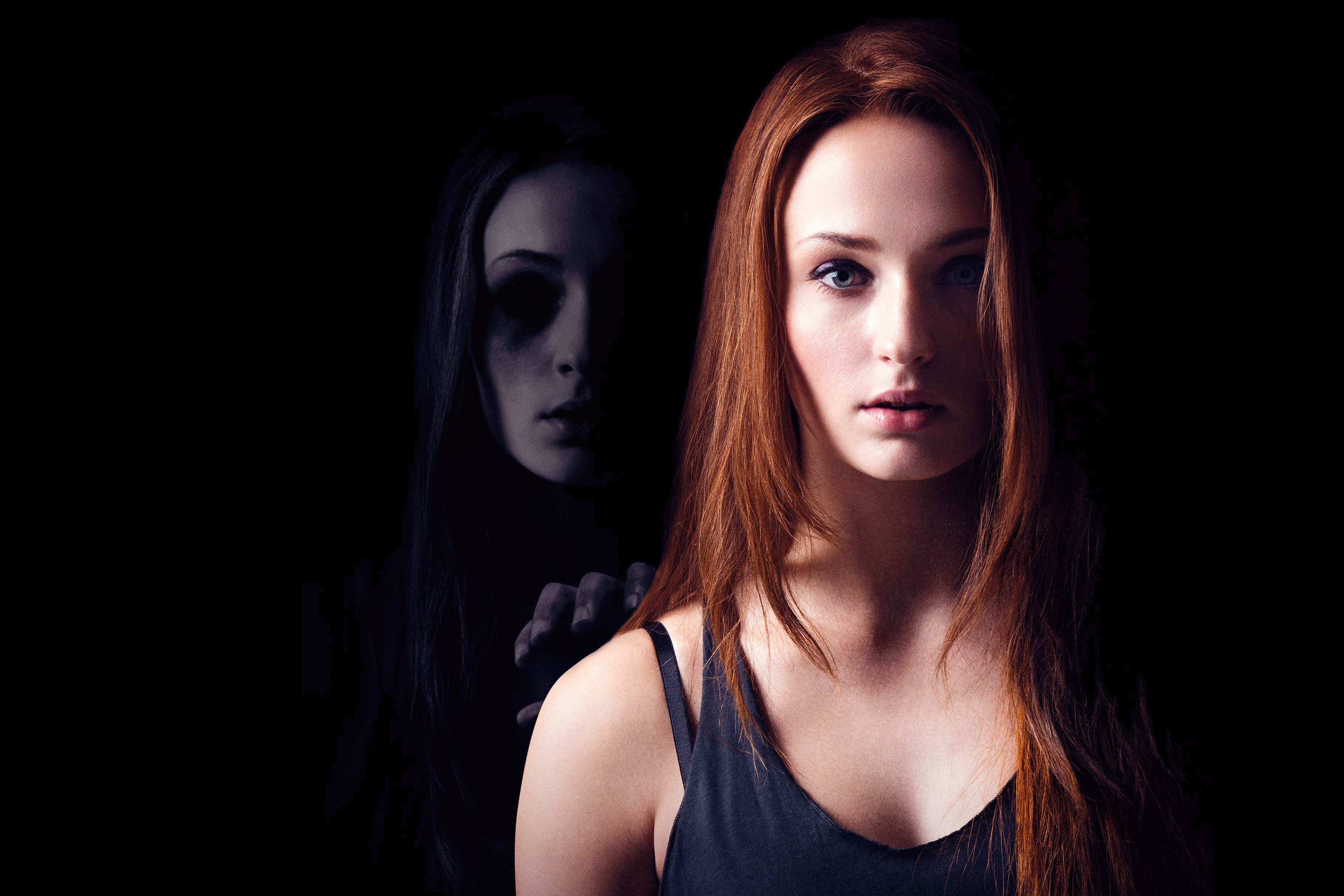 Sophie Turner: Portrayed Fay Delussey and her evil twin Layla in Isabel Coixet's Another Me (2013). 3000x2000 HD Background.
