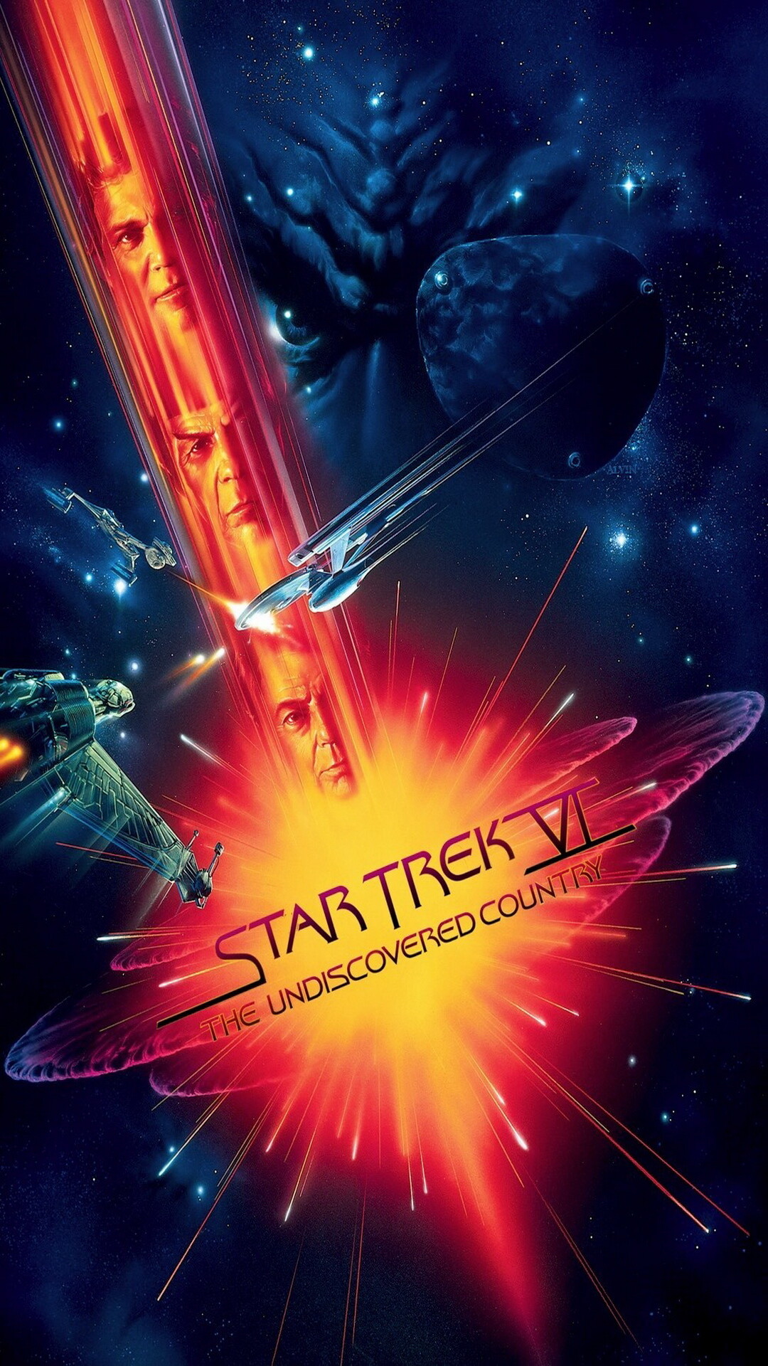 Star Trek: Star Trek VI: The Undiscovered Country, A 1991 American science fiction film directed by Nicholas Meyer. 1080x1920 Full HD Background.