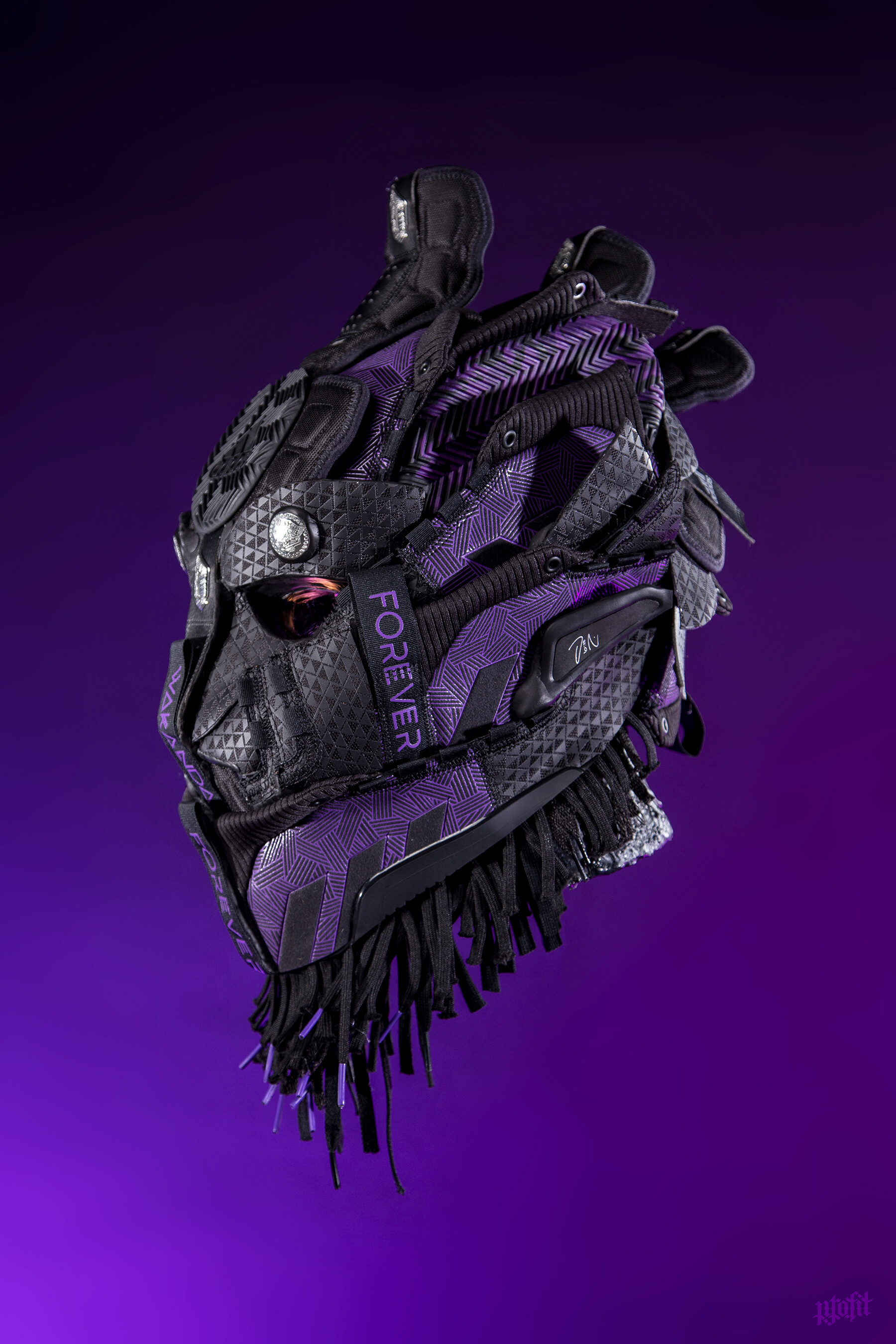 Black Panther: Wakanda Forever: The 199th sneaker mask by Freehand Profit. 1800x2700 HD Background.