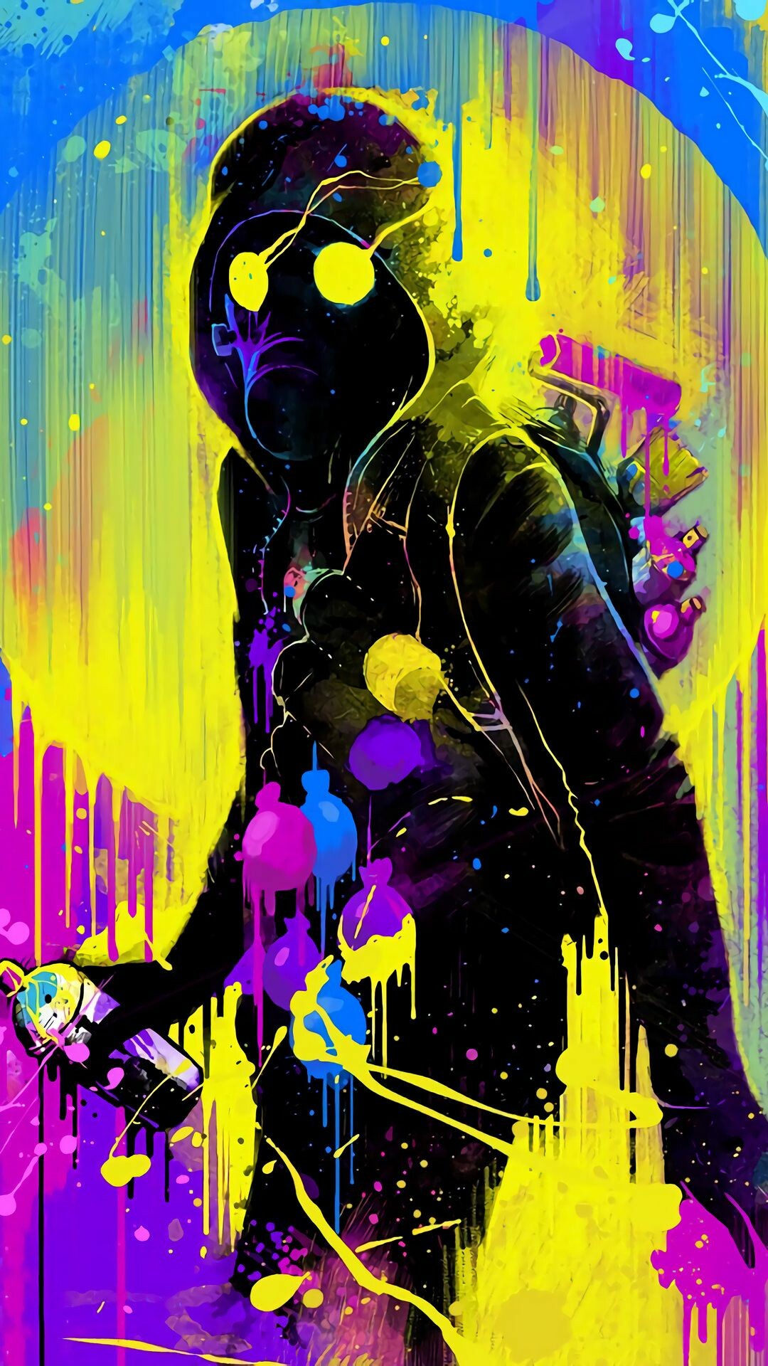 Pop Art: Graffiti, Vibrant color reproduction. 1080x1920 Full HD Wallpaper.