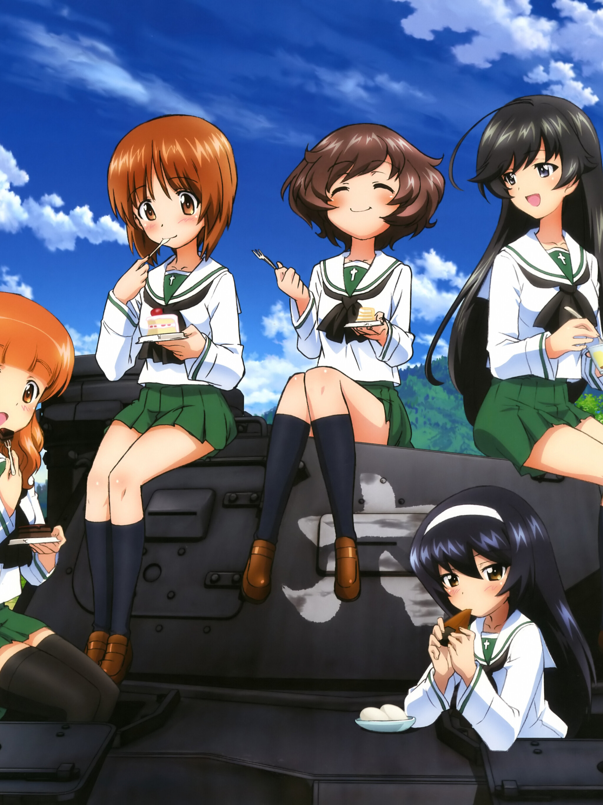 Girls und Panzer: The anime protagonists, Students from Oarai, Members of Senshado team. 2050x2740 HD Wallpaper.
