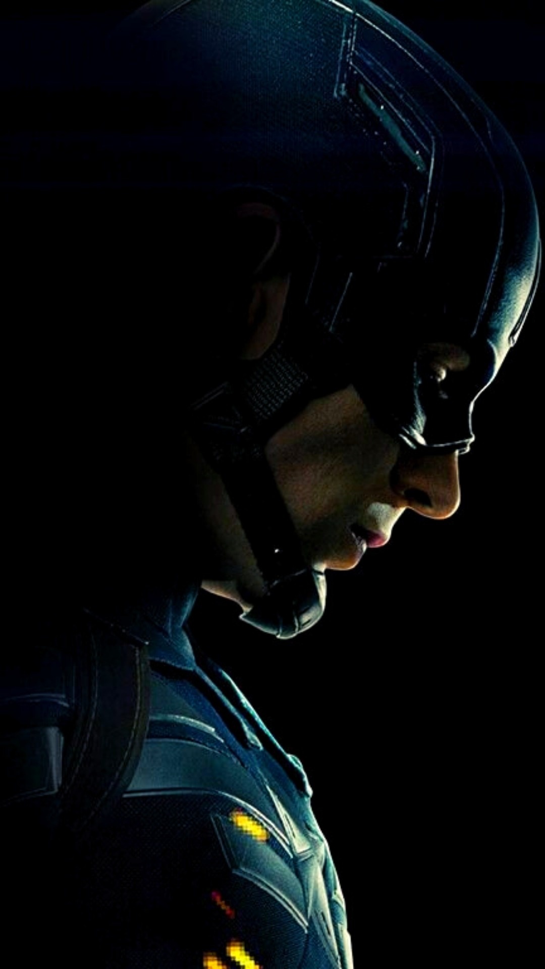 Captain America: A frail young man who was transformed into a super-soldier after being injected with a serum. 1080x1920 Full HD Wallpaper.