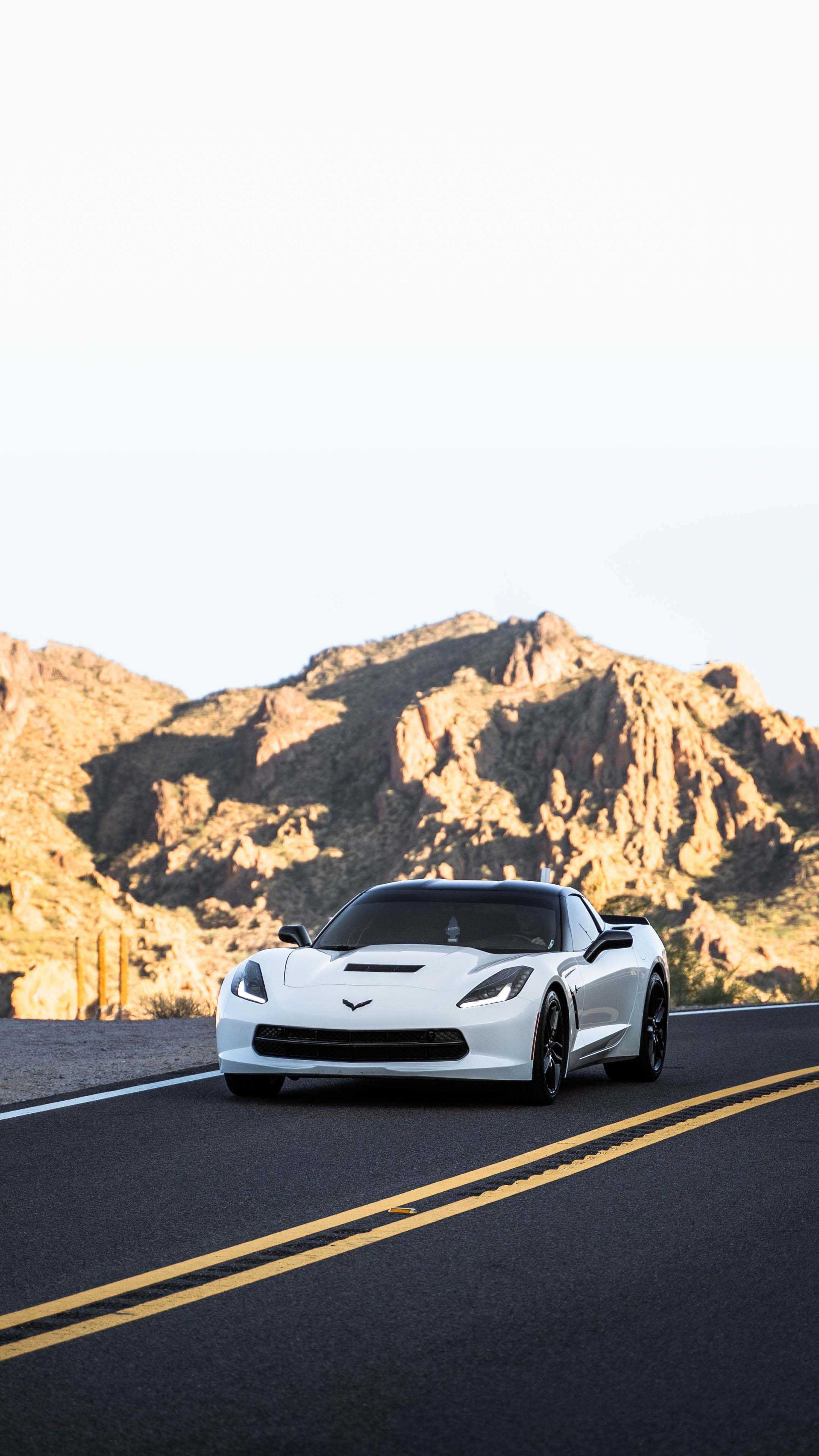 Corvette: The seventh generation of the Chevrolet sports car, ZR1 C7, A production supercar, An American vehicle. 2160x3840 4K Background.