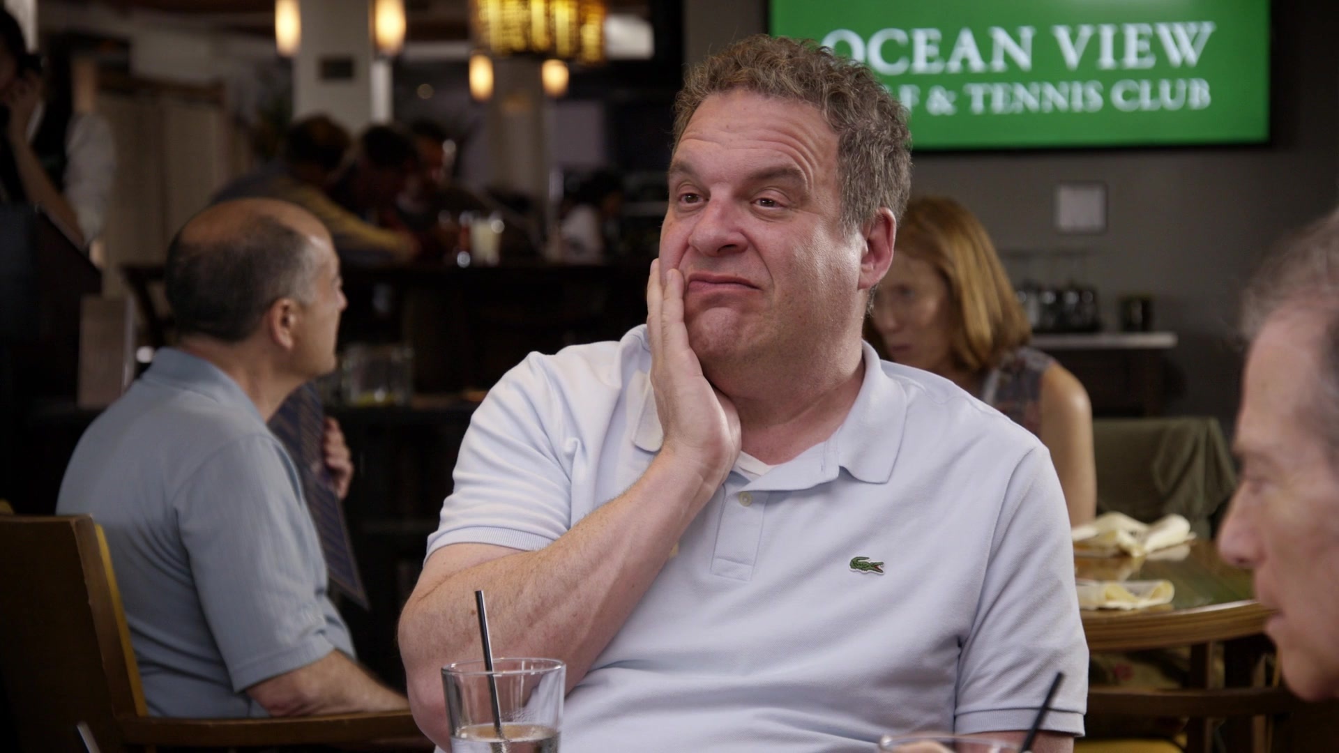 Lacoste Light Blue Polo Shirt Worn By Jeff Garlin In Curb Your Enthusiasm S10E09 1920x1080