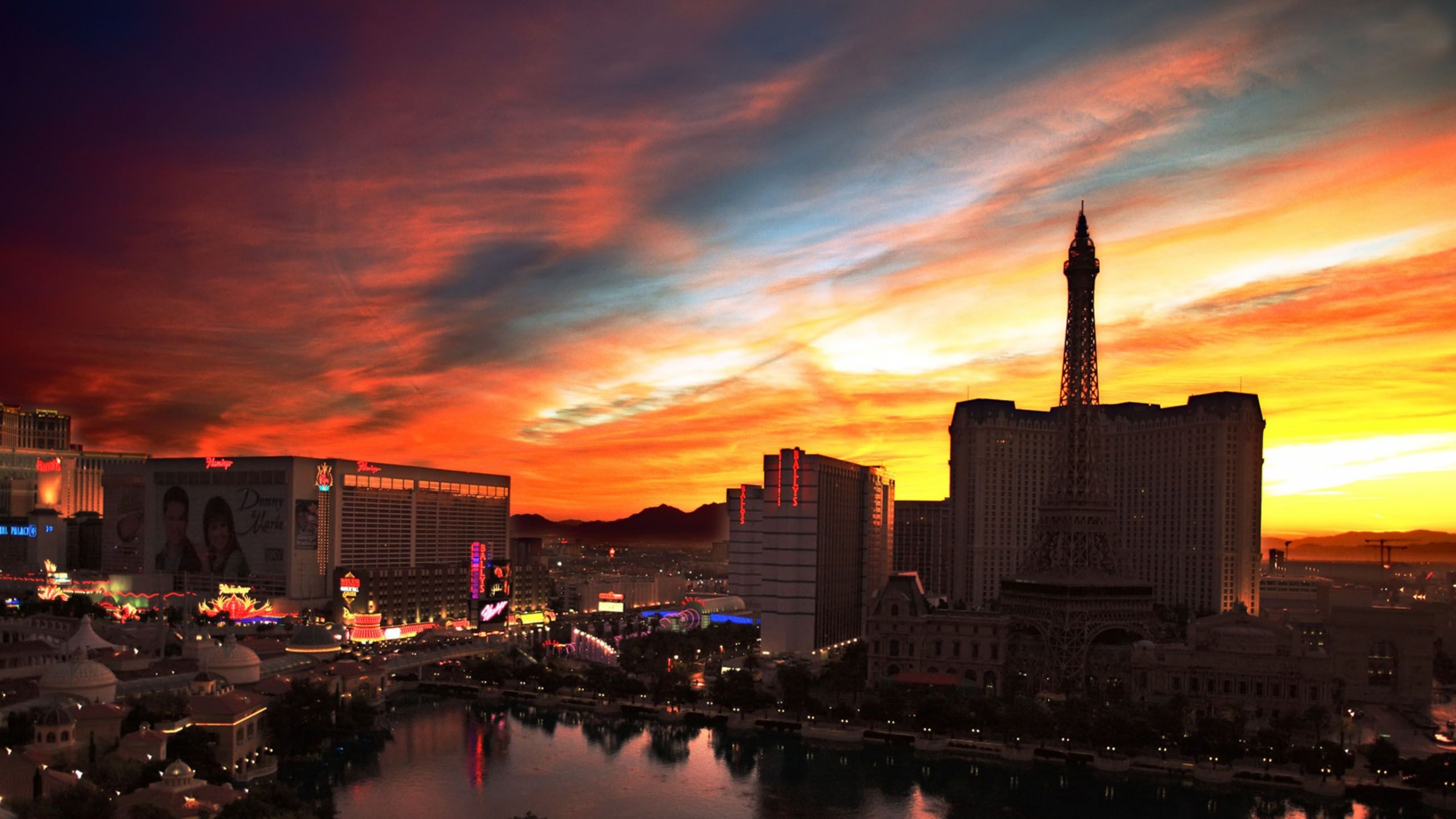 Las Vegas, High definition wallpaper, City of lights, 3840x2160 4K Desktop