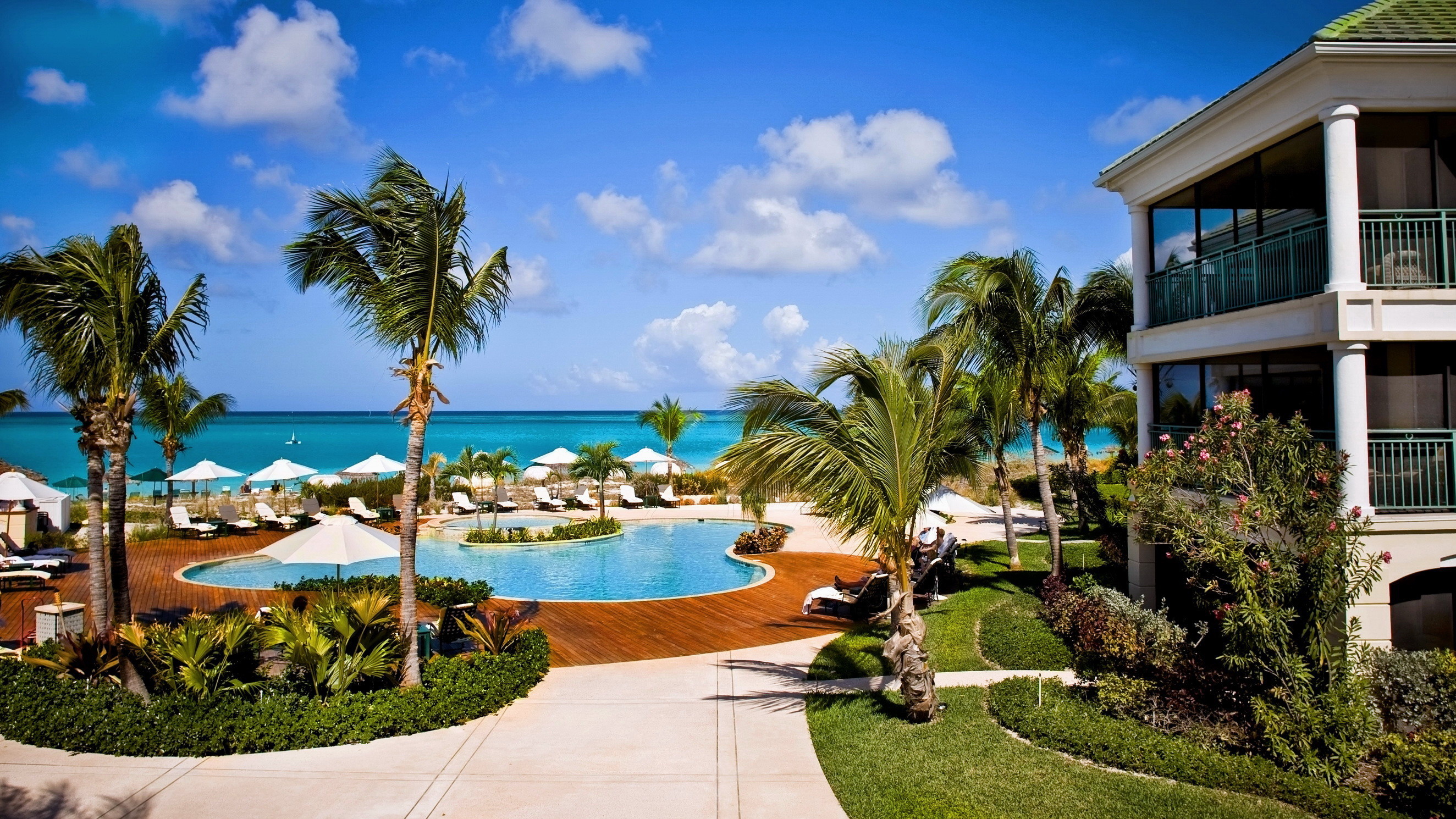 Turks and Caicos, Travels, Pool wallpaper, Refreshing swim, 2650x1490 HD Desktop