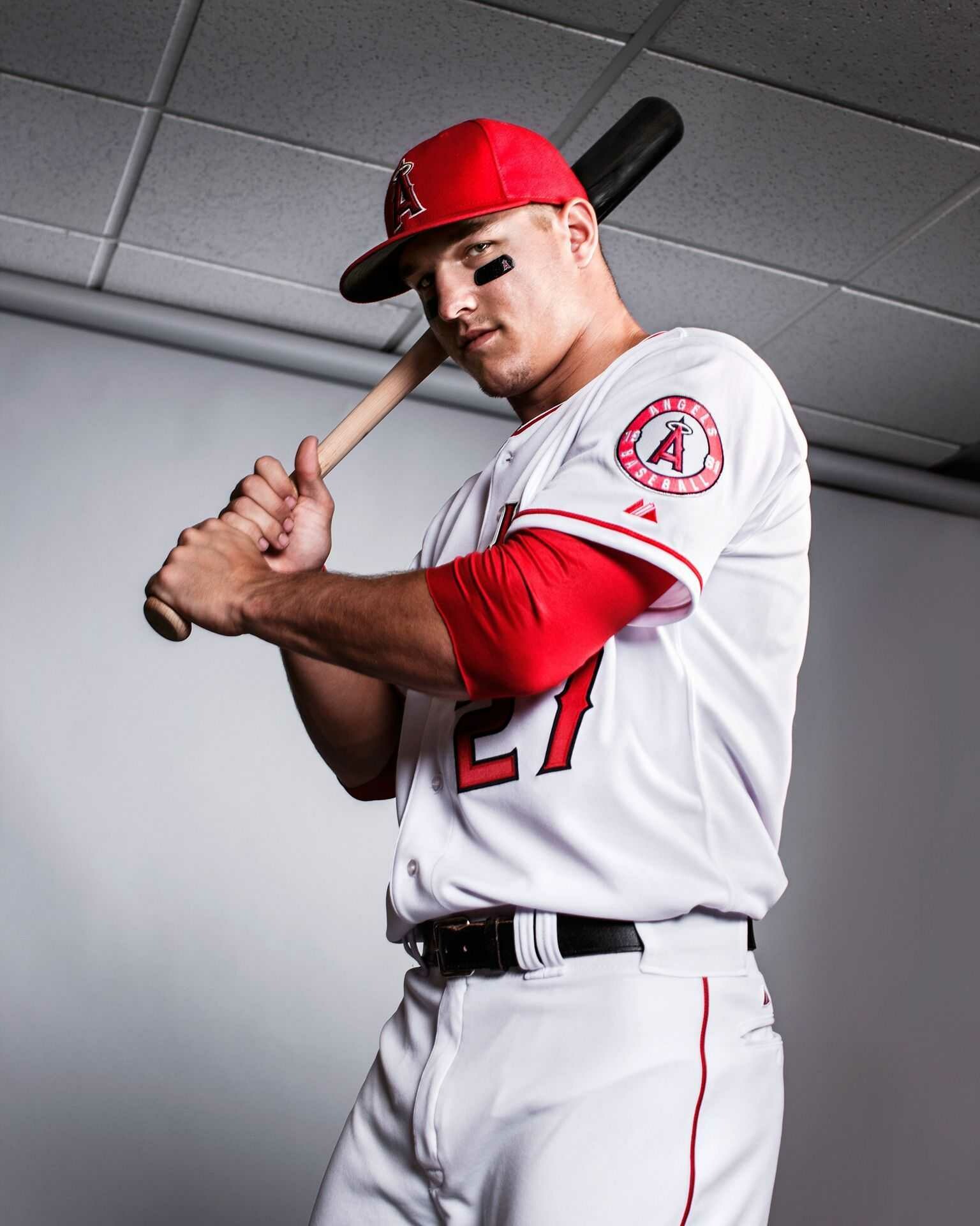 Mike Trout: A ten-time MLB All-Star, Center fielder. 1540x1920 HD Background.